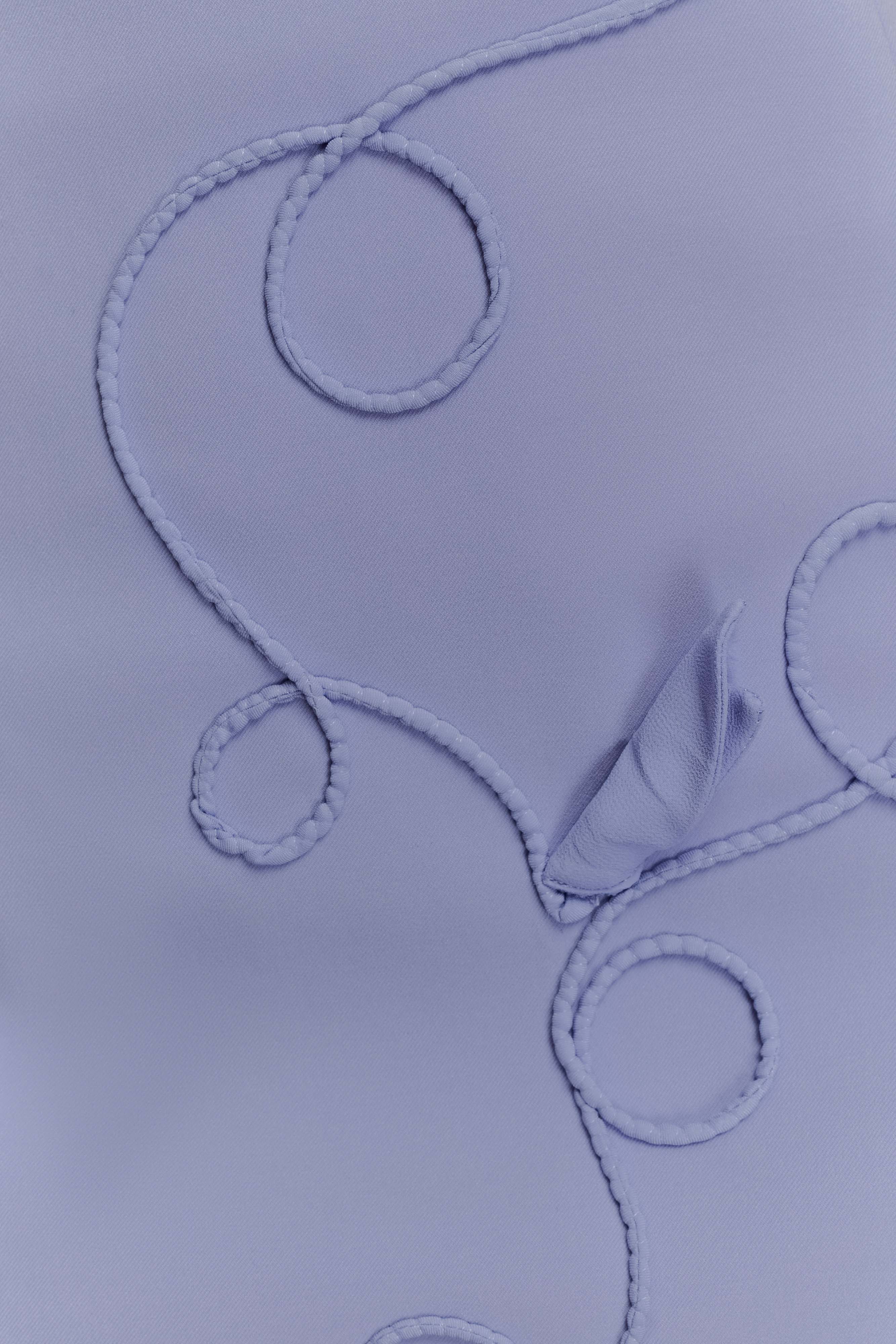 Skyler Suiting Embroidered Mini Dress - Lilac