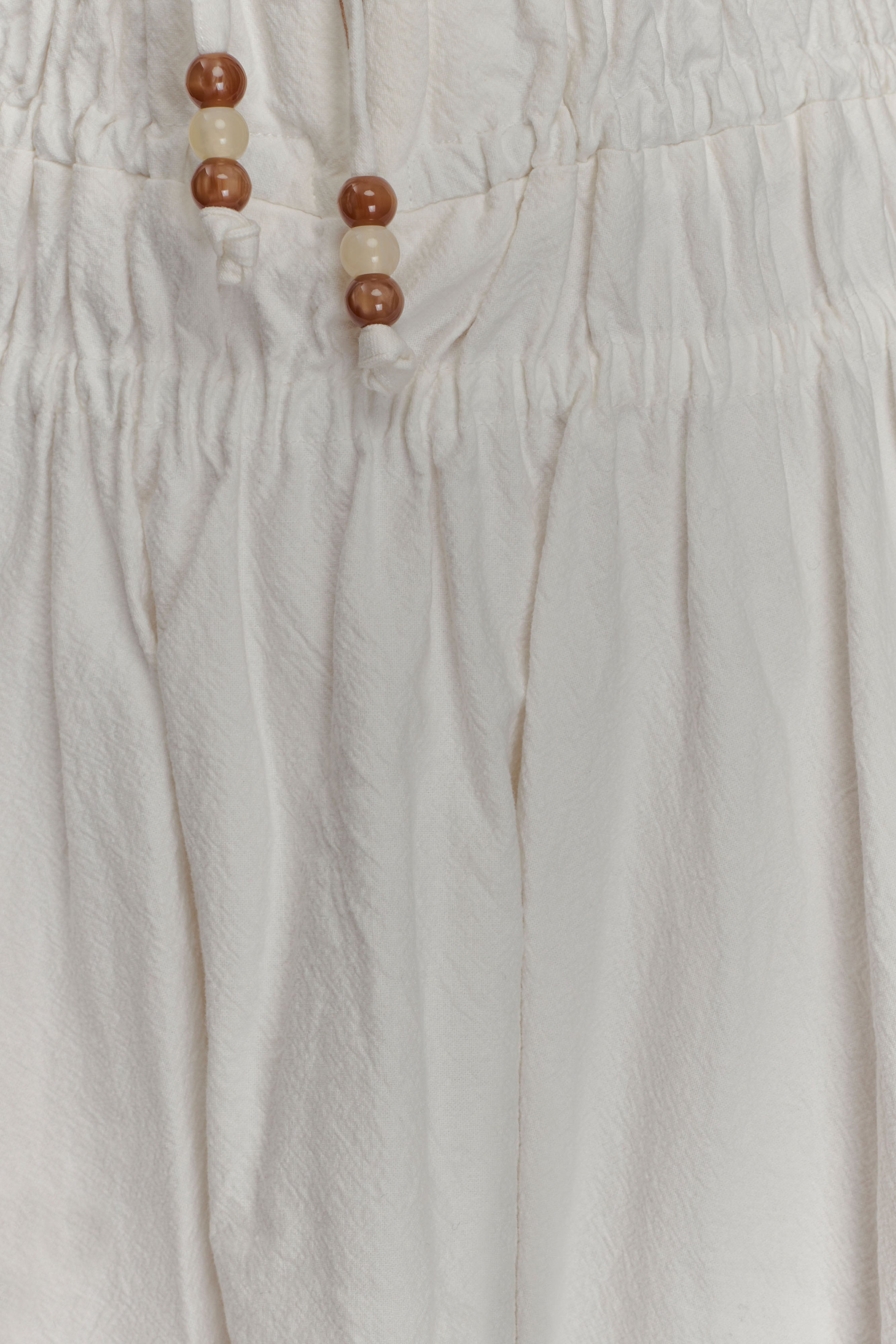 Elias Shirred Cotton Midi Dress - White