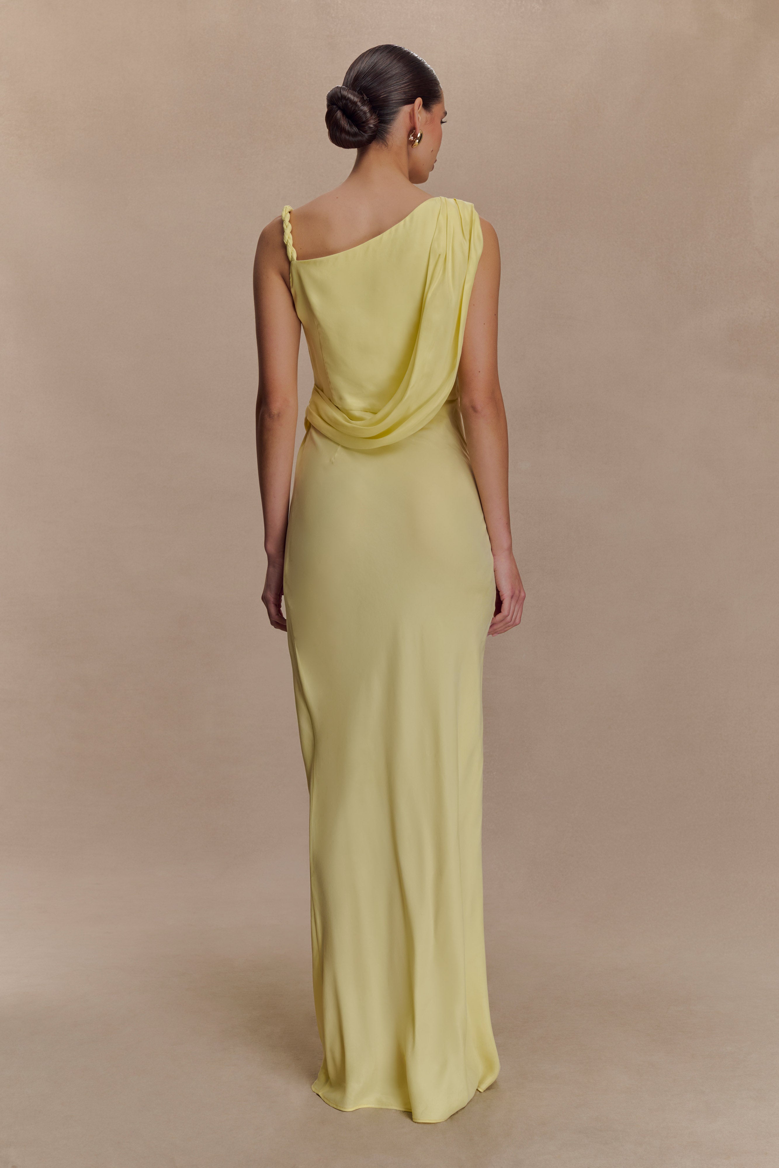 Lorieanne Draped Maxi Dress - Lemon