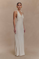 Louisiana Halter Maxi Dress - Ivory