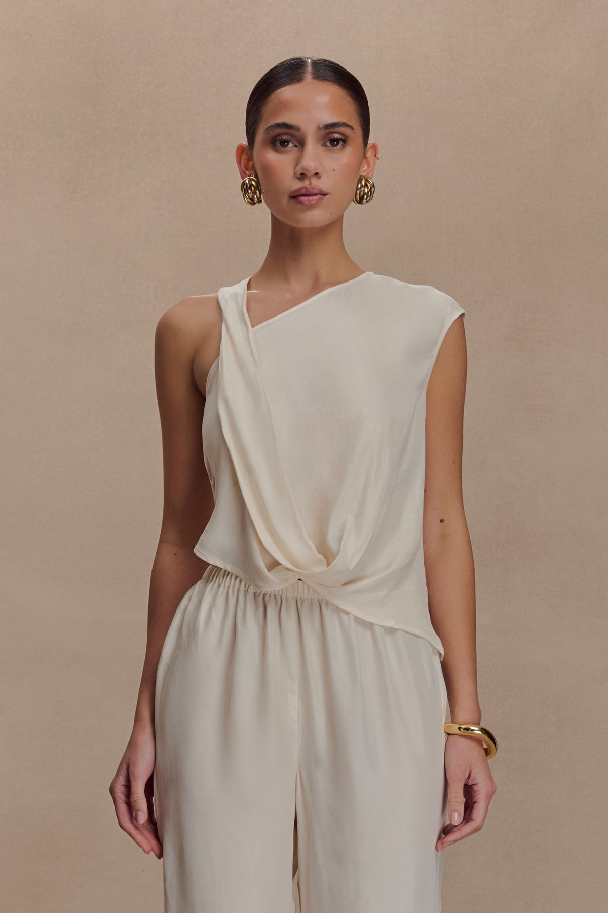 Violeta Asymmetric Top - Ivory