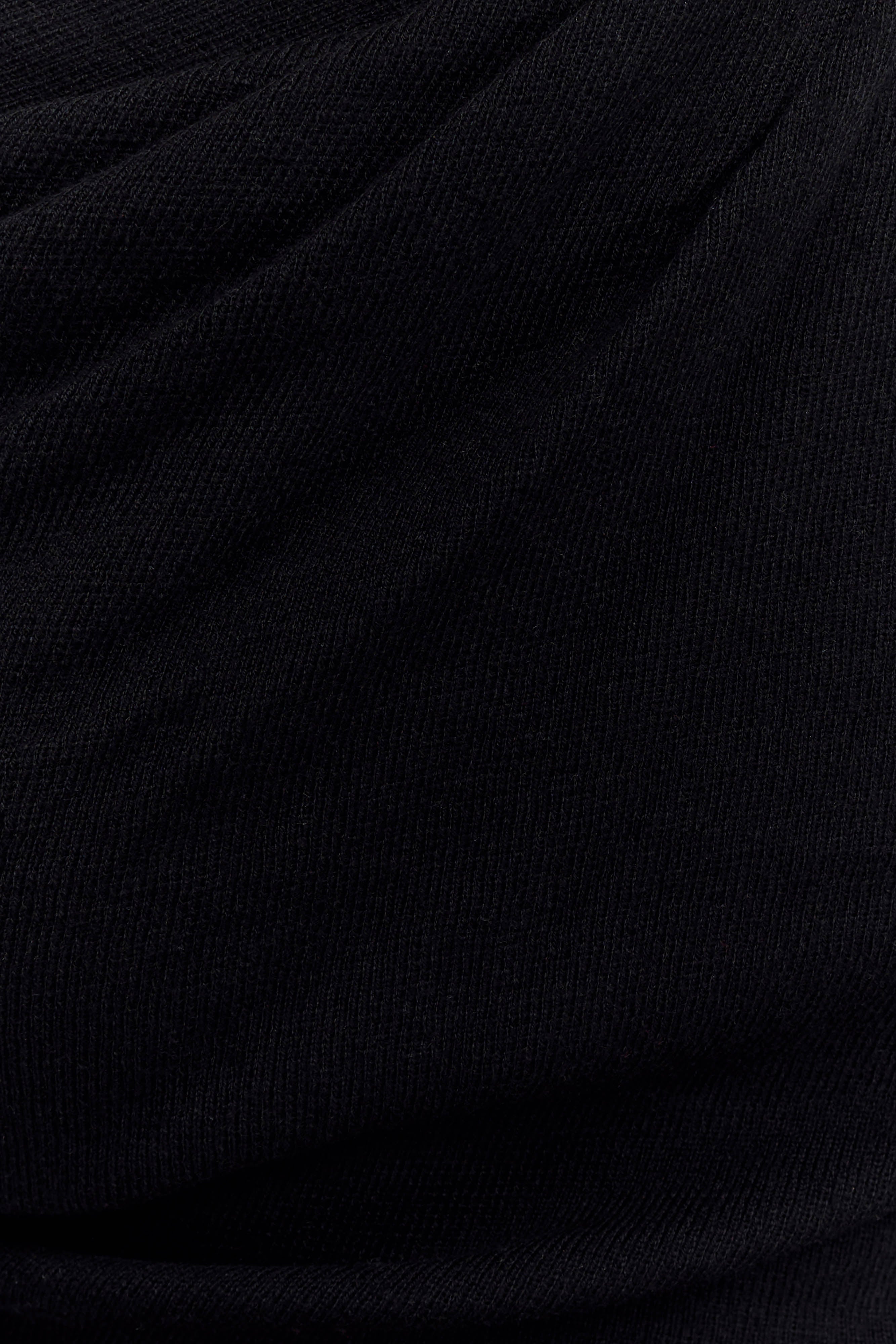 Culver Draped Twist Knit Top - Black