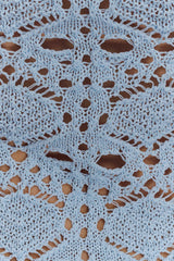 Aeline Strapless Crochet Knit Top - Sky Blue