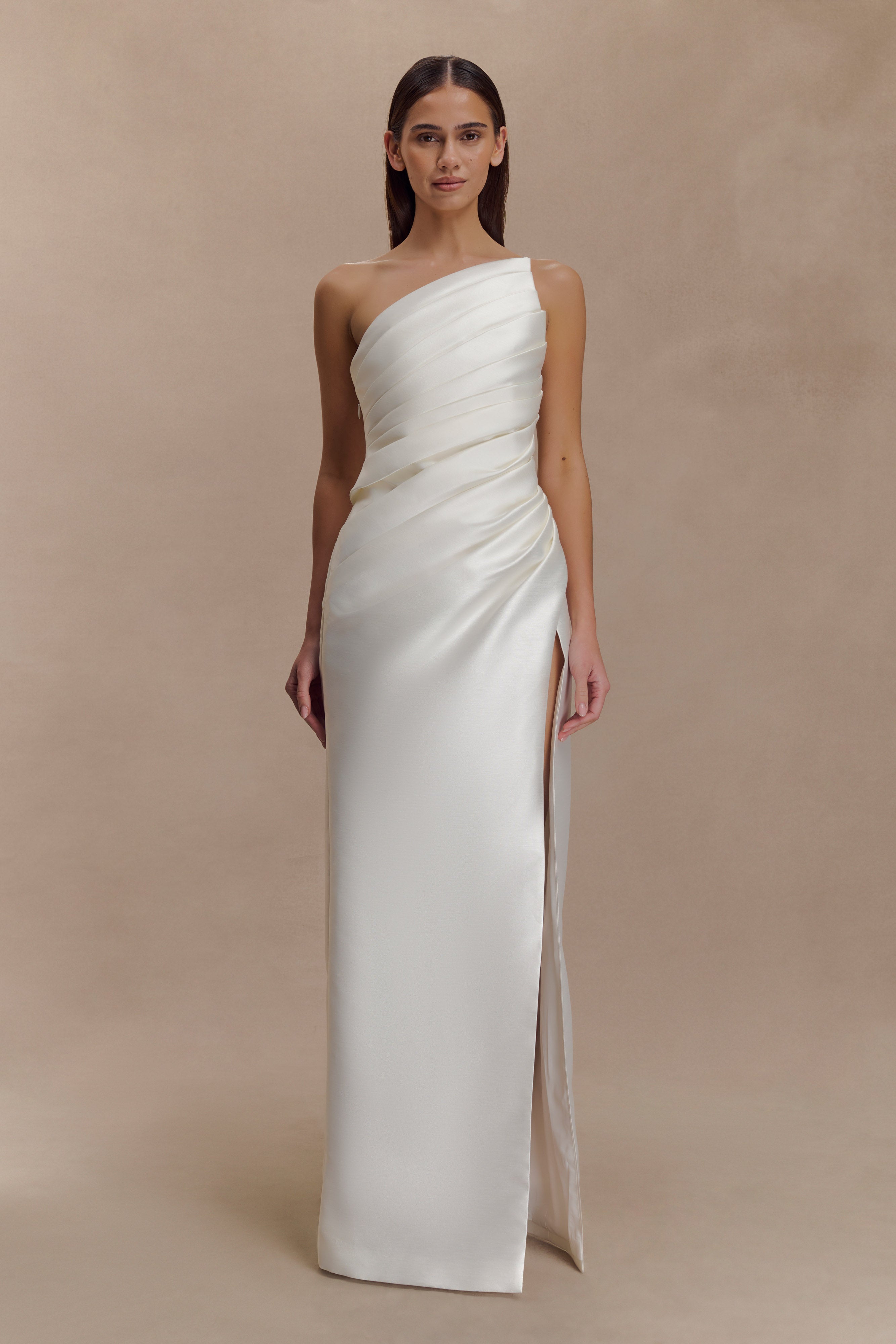 Francine One Shoulder Maxi Dress - Ivory