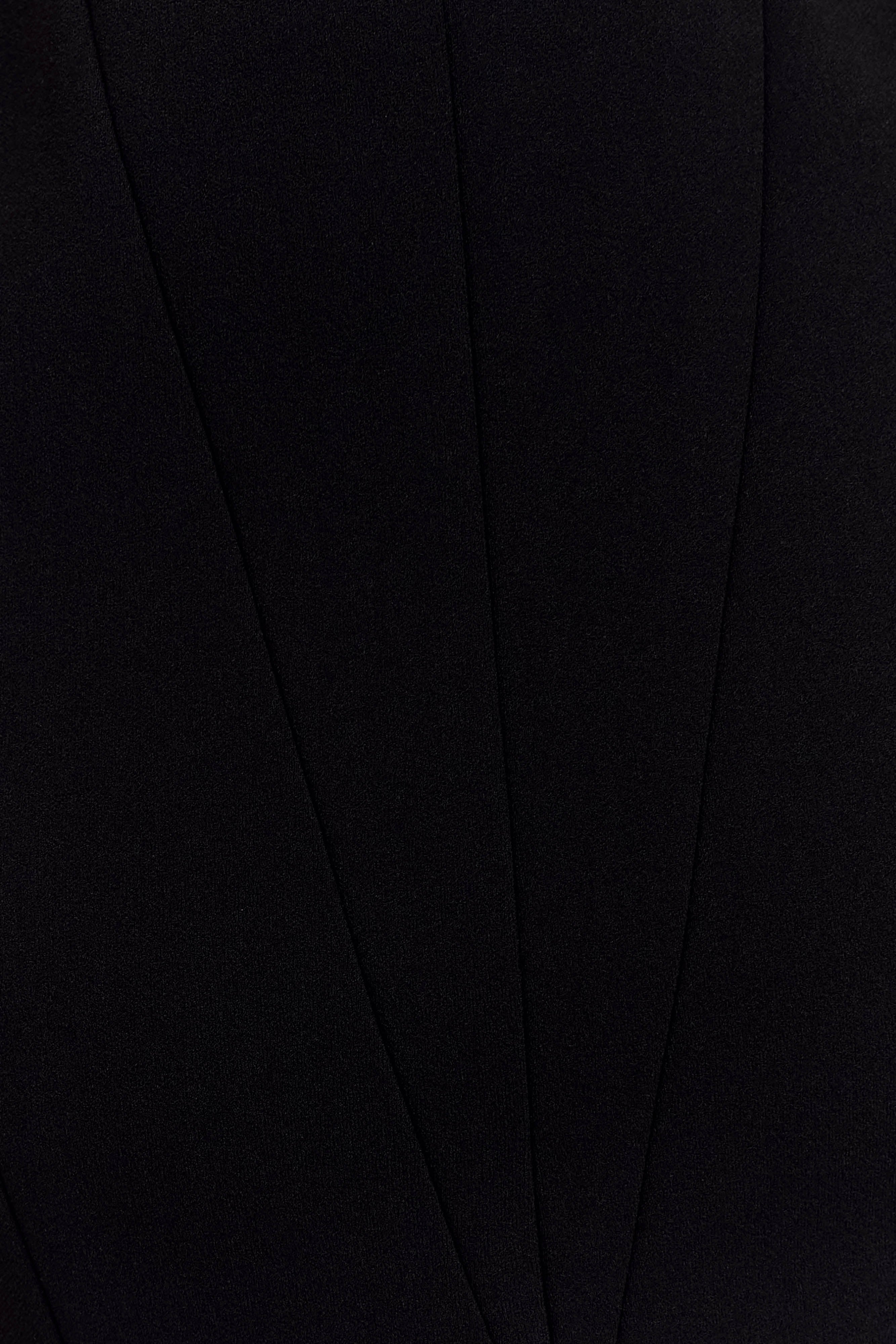 Callista Crepe A-Line Midi Dress - Black