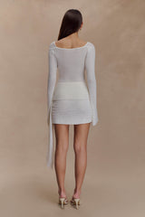 Terrymae Crochet Mini Skirt - White