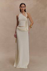 Bowie Low Rise Knit Maxi Skirt - Ivory