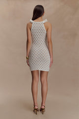 Brigid Ruffle Knit Sleeveless Dress - Ivory