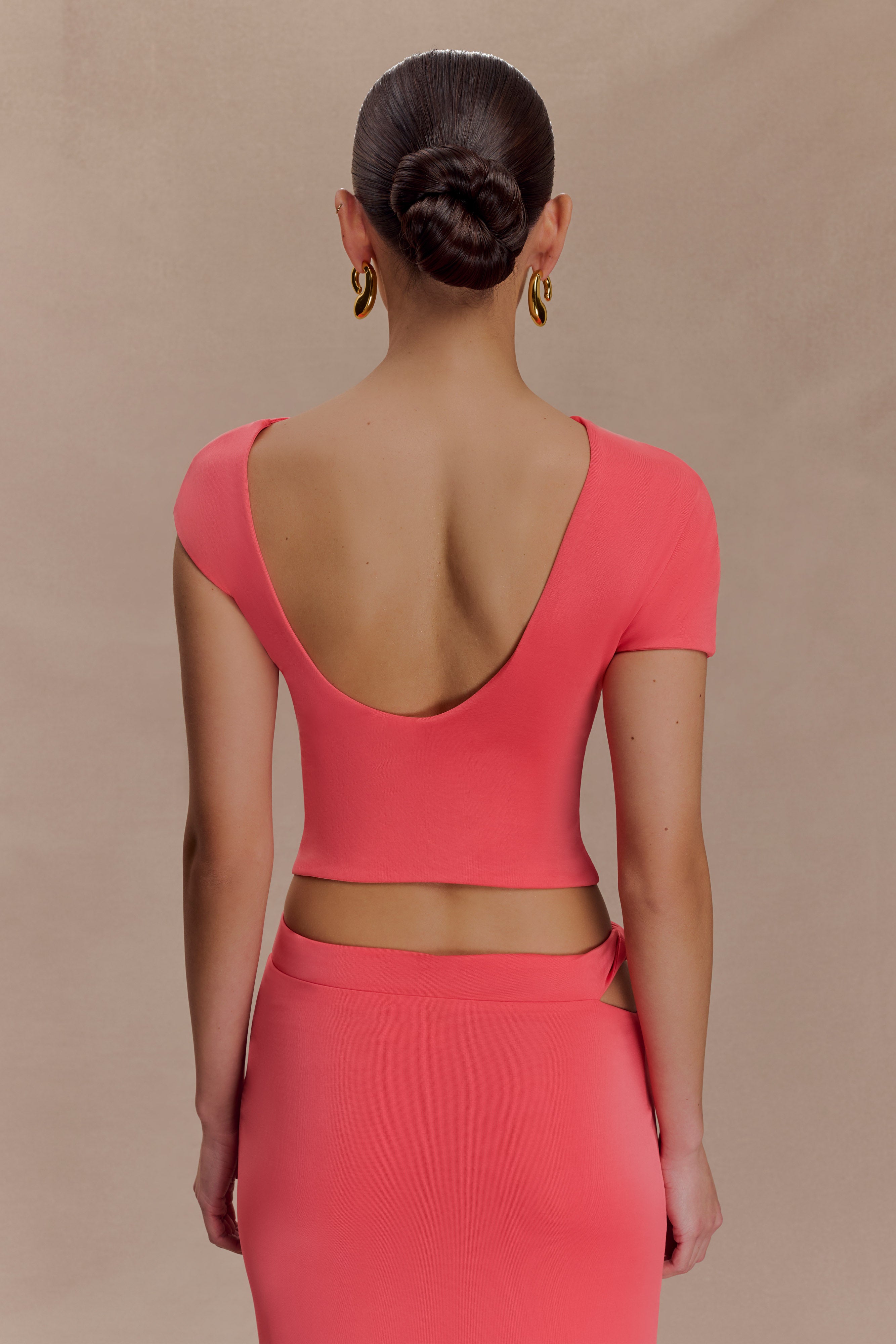 Haven Slinky Twist Top - Coral