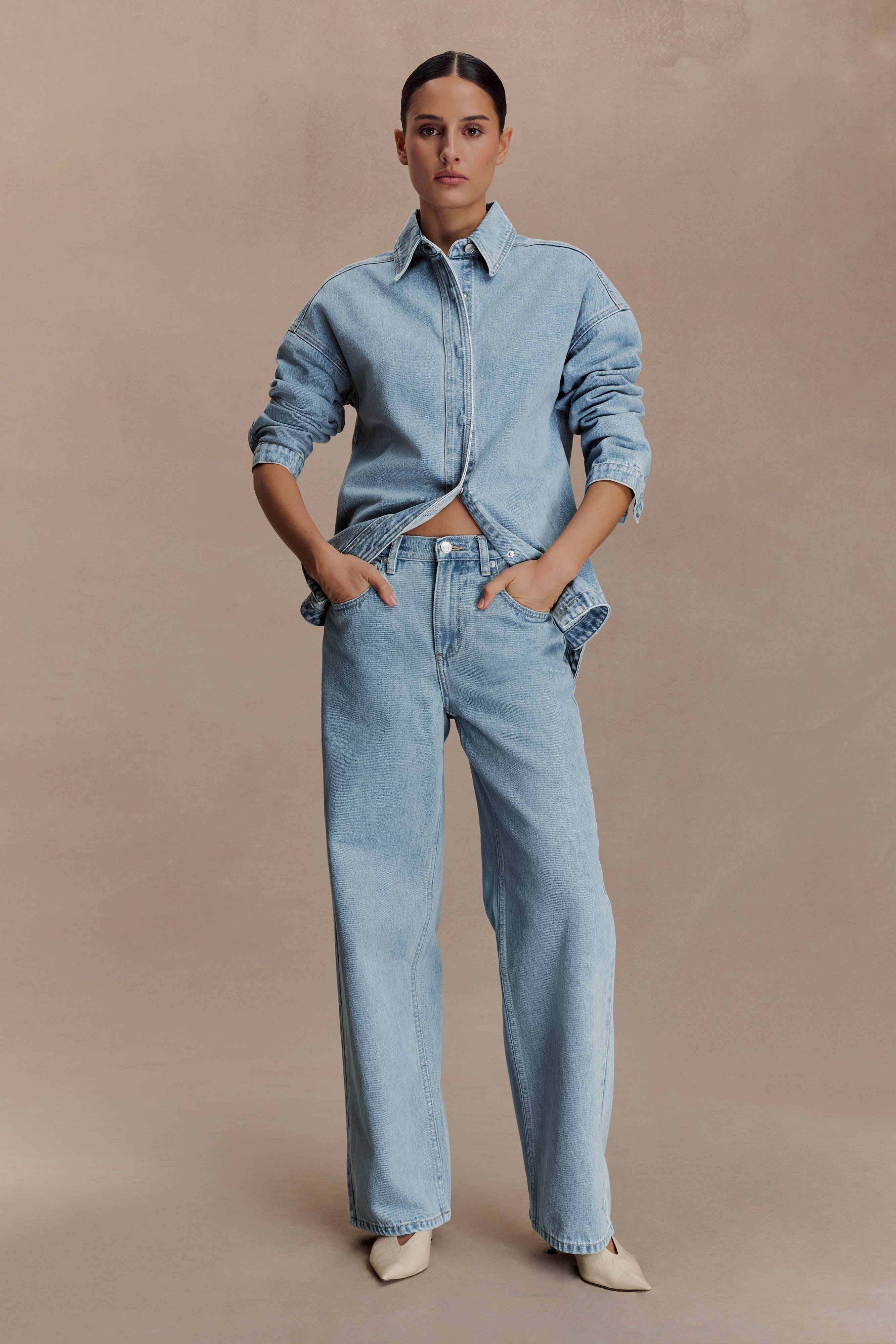 Mannon Mid Rise Denim Jeans - 80'S Blue