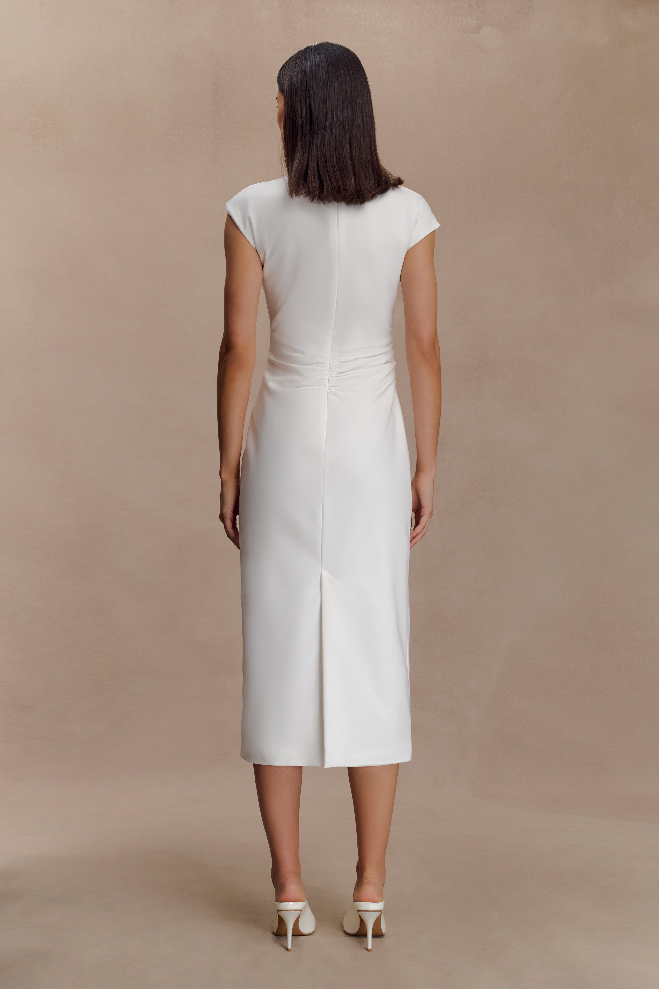 Lorena Cotton Midi Dress - White