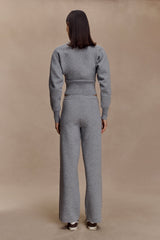 Kerrymae Straight Leg Knit Pants - Grey Marle