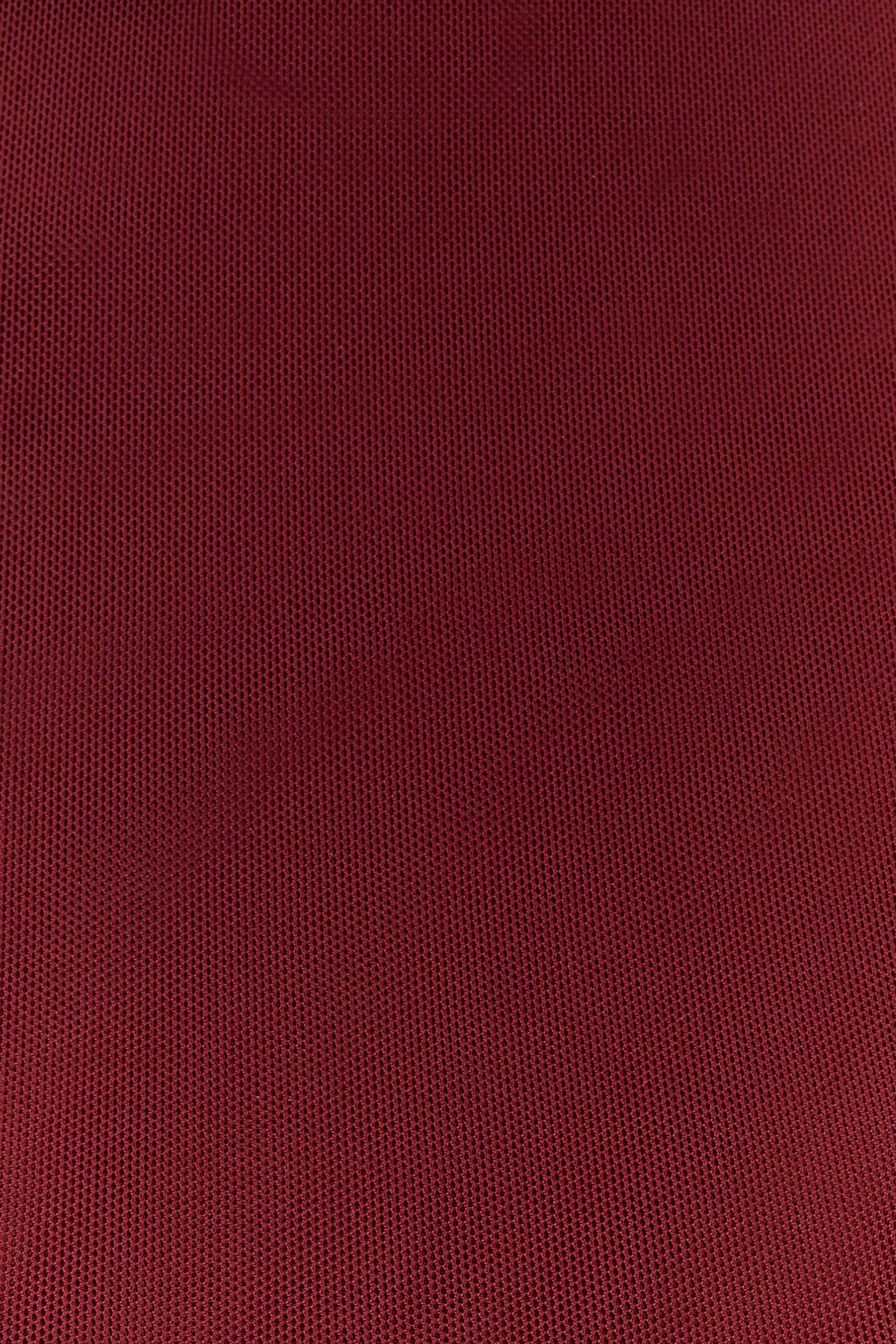 Romana Short Sleeve Mesh Top - Burgundy