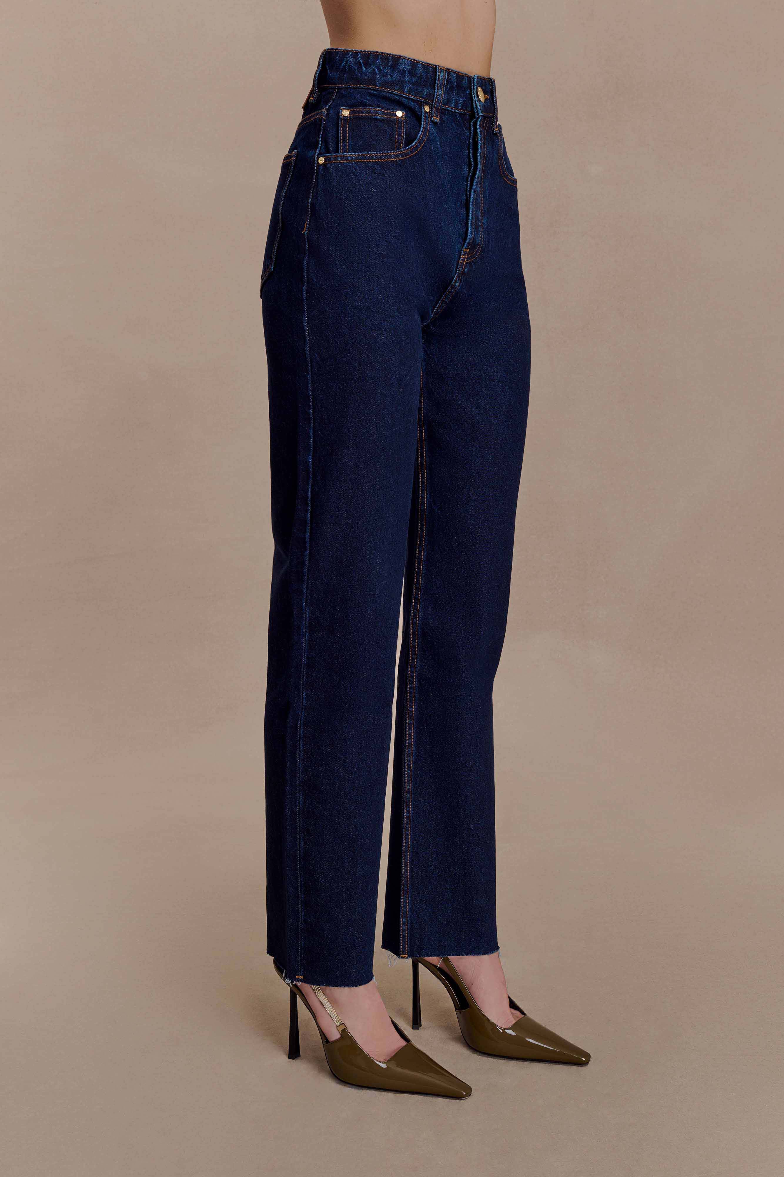 Tina Mom Jean - Indigo Blue