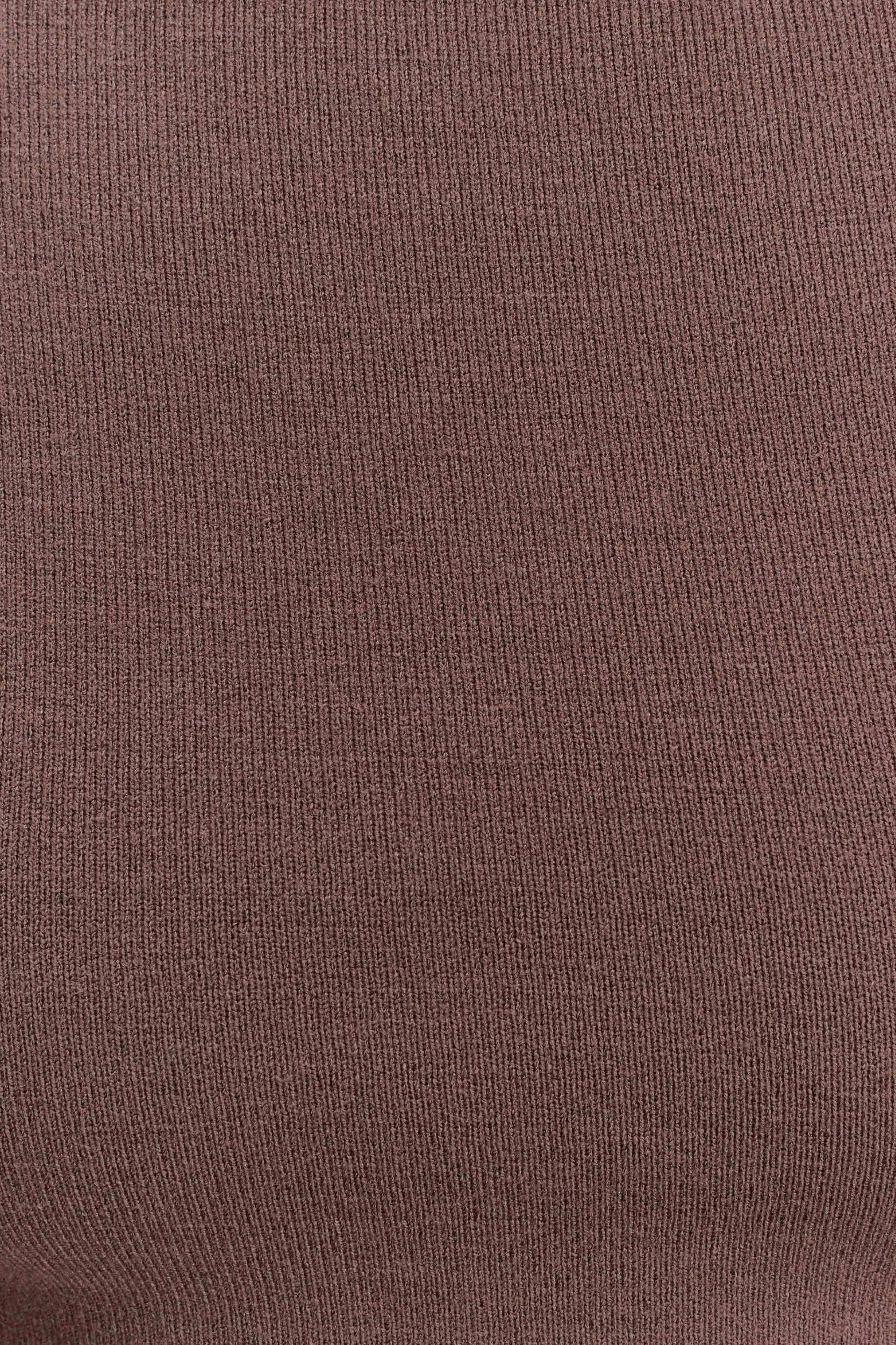 Carley Off Shoulder Knit Top - Cacao Brown