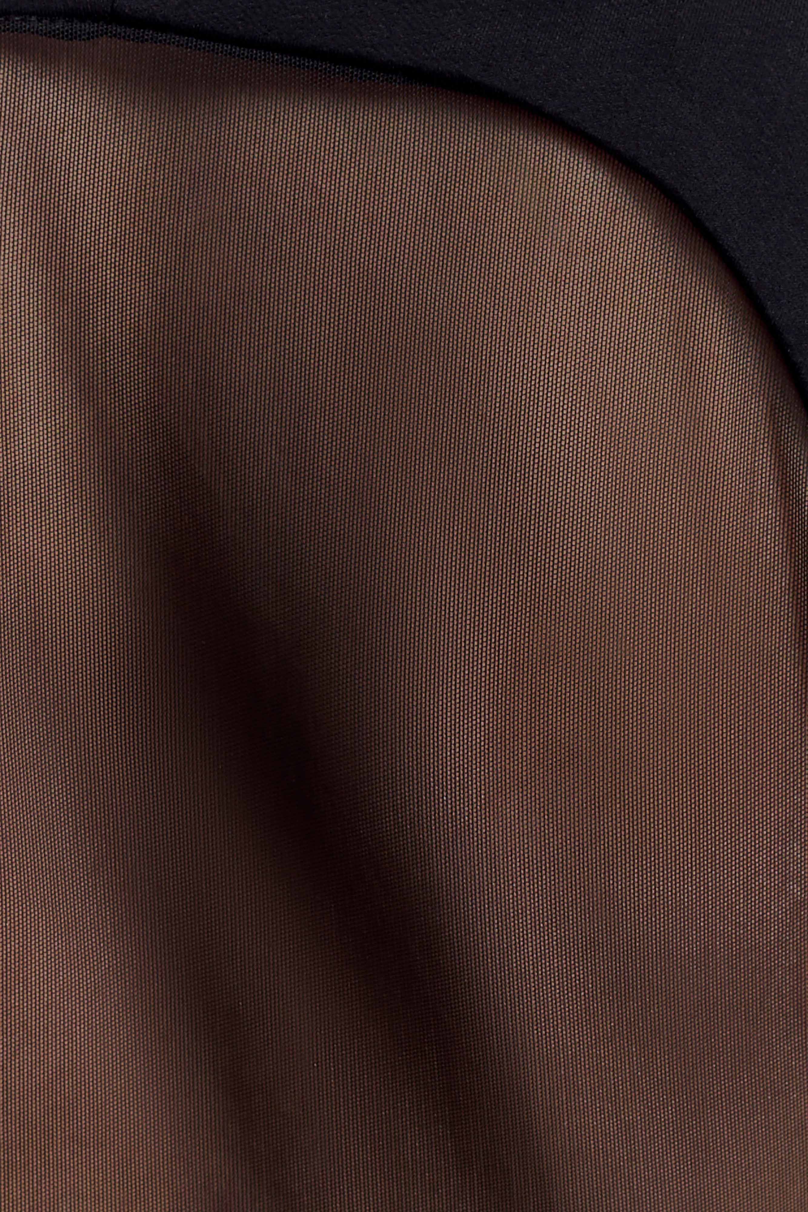 Marlon Crepe And Mesh Maxi Dress - Black