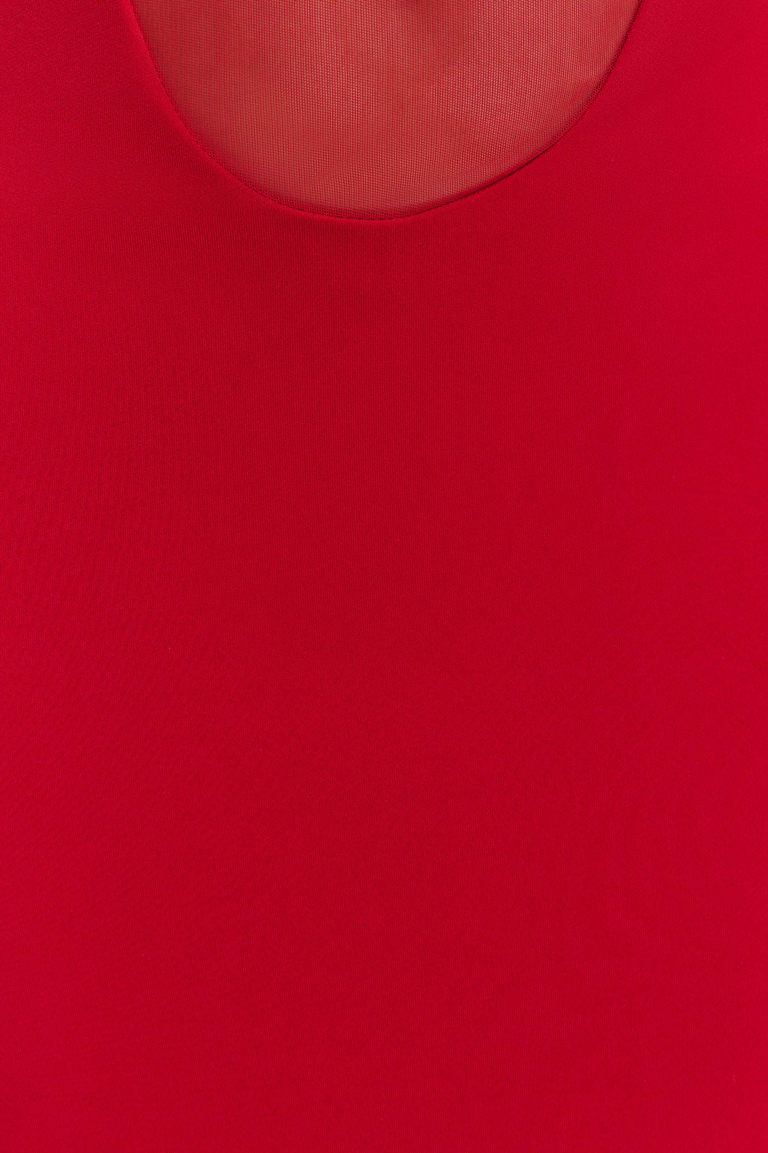 Marlon Crepe And Mesh Maxi Dress - Cherry Red