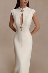 Michelle Cut Out Maxi Dress - Buttercream