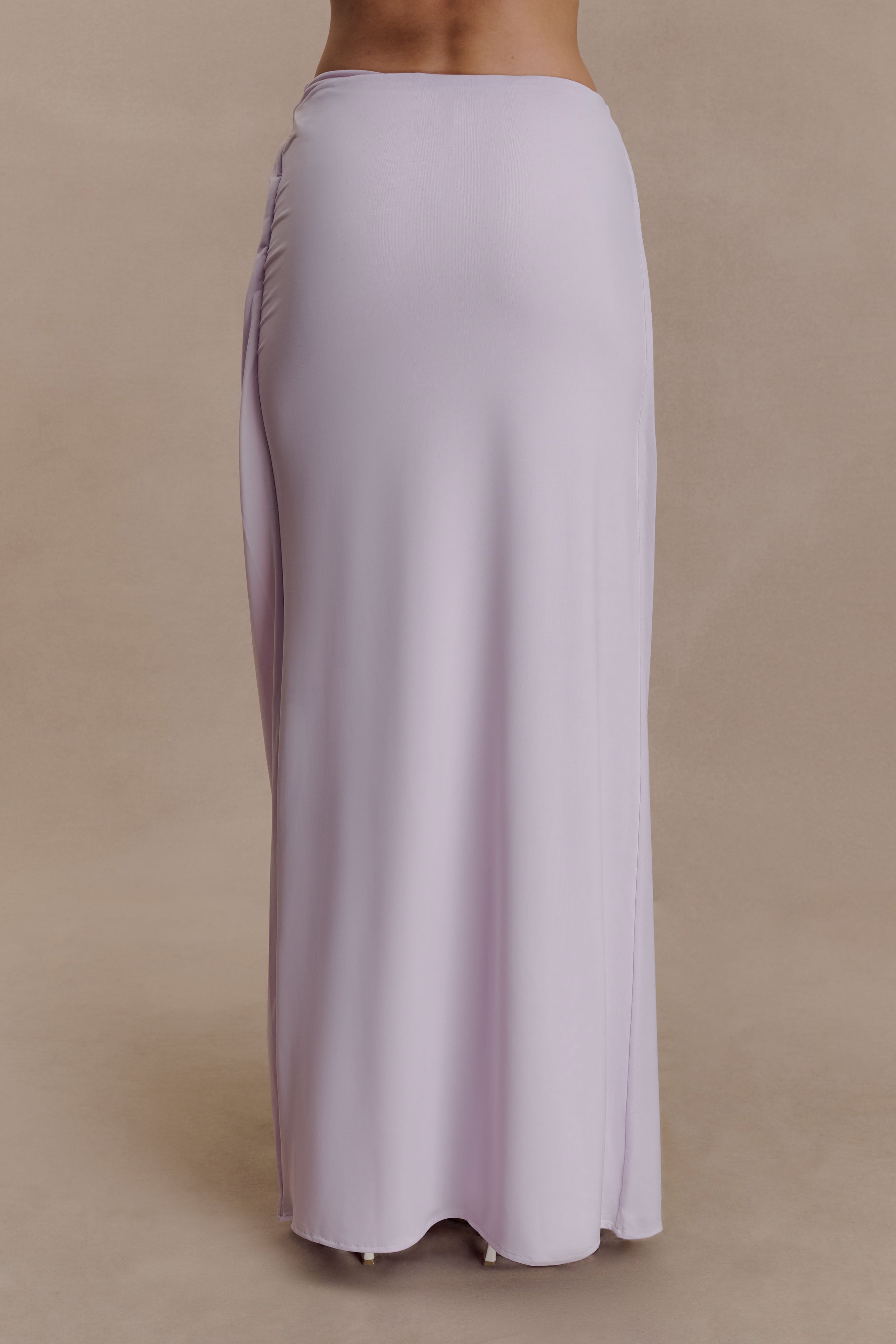 Bridget Slinky Maxi Skirt With Hardware - Dusty Lilac