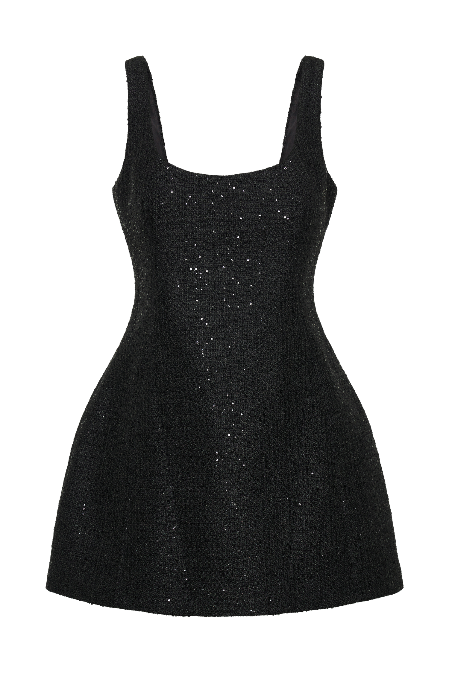 Beth Tweed Mini Dress - Black