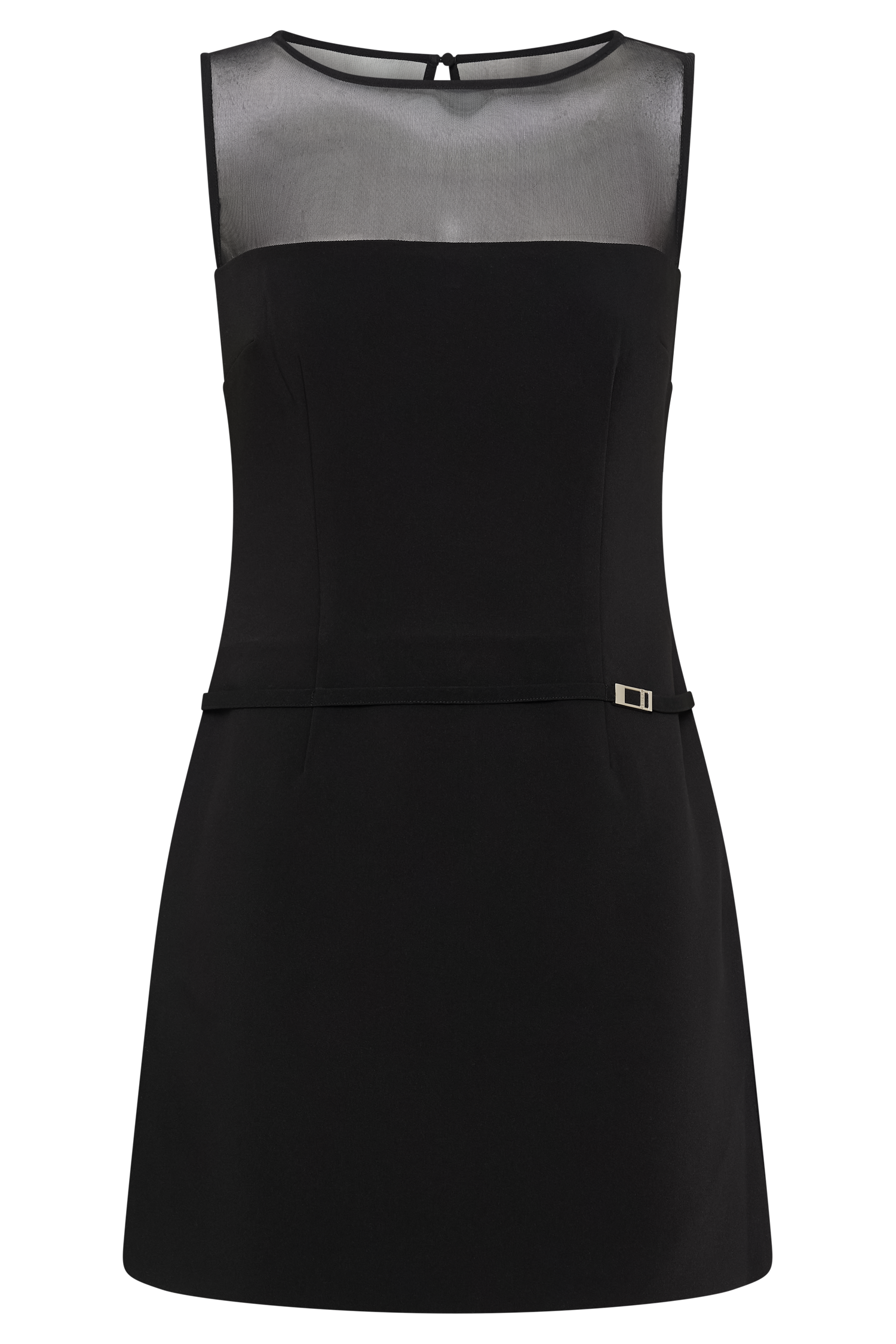 Posie Suiting Belted Mini Dress - Black