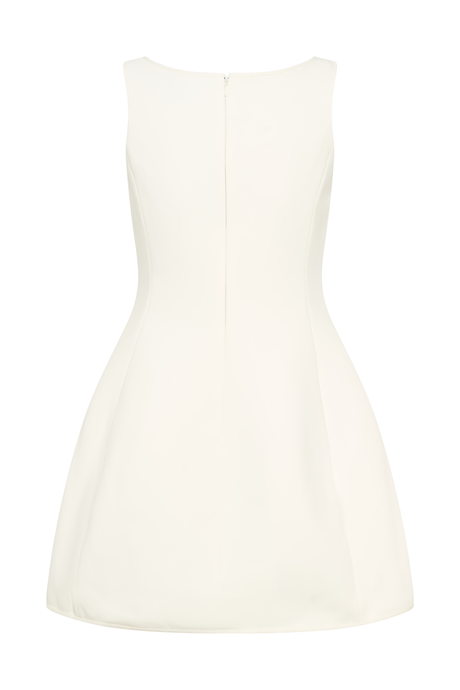 Evanna Sleeveless Suiting Mini Dress - Ivory