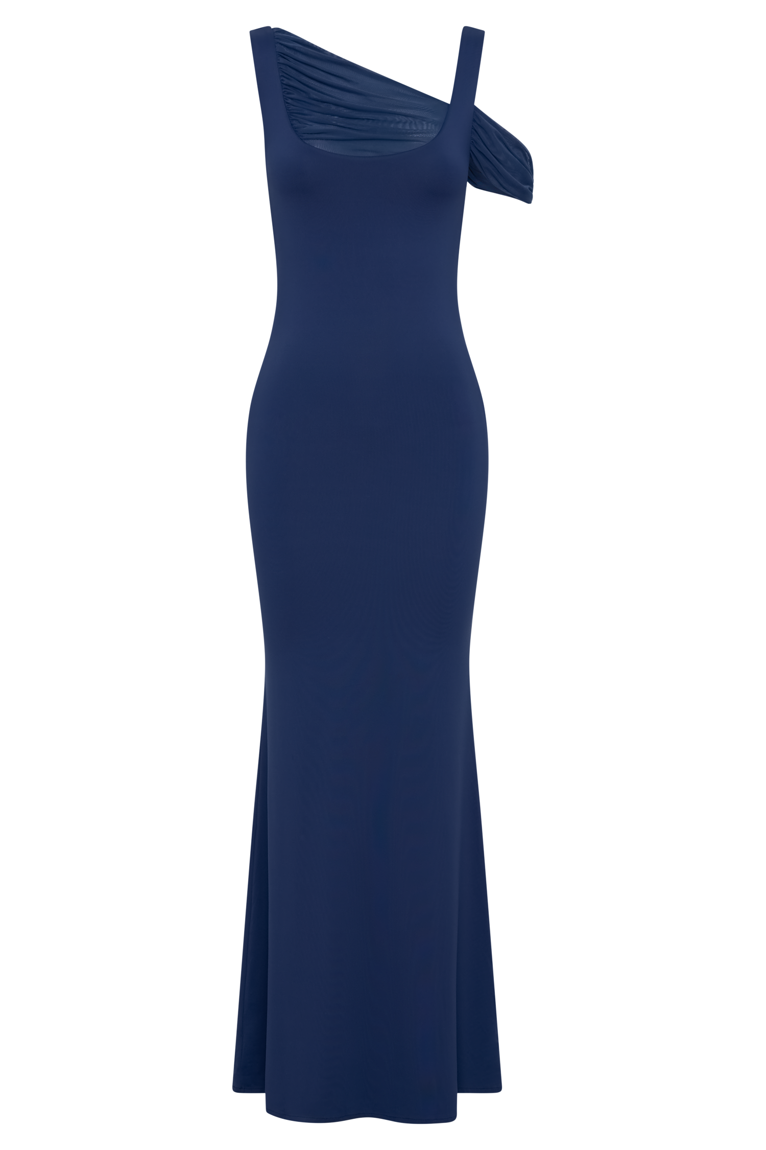 Janette Recycled Nylon And Mesh Sleeveless Maxi Dress - Navy