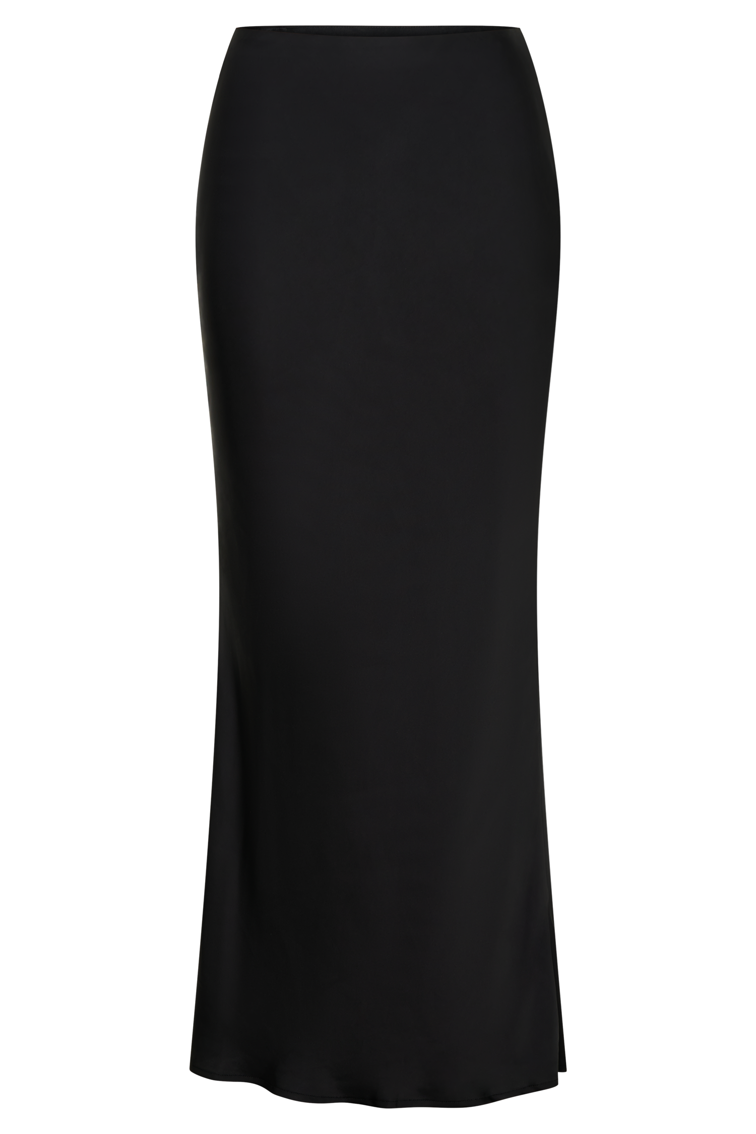 Viviana Satin Maxi Skirt - Black