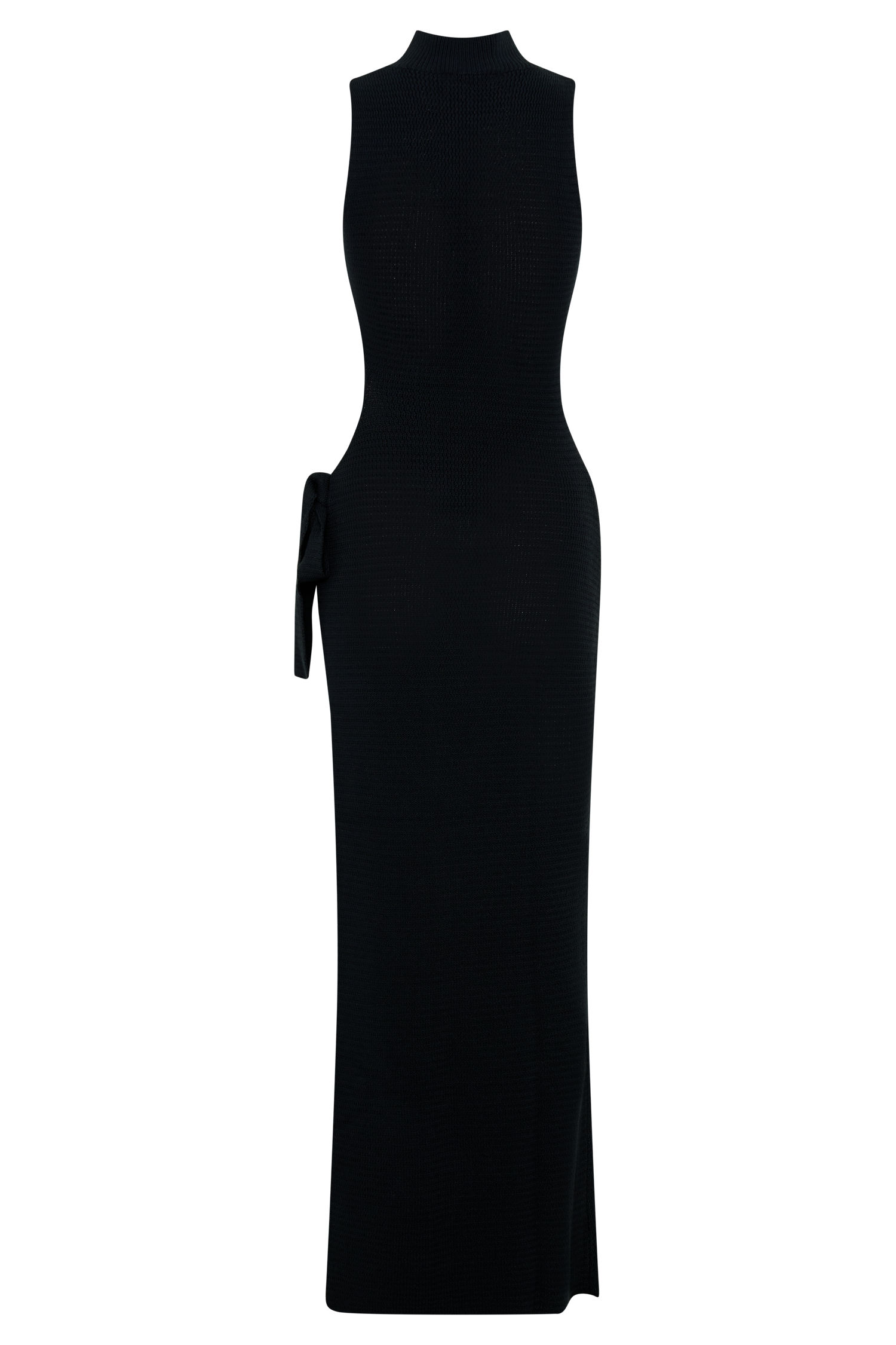 Stephanie Cut Out Knit Maxi Dress - Black