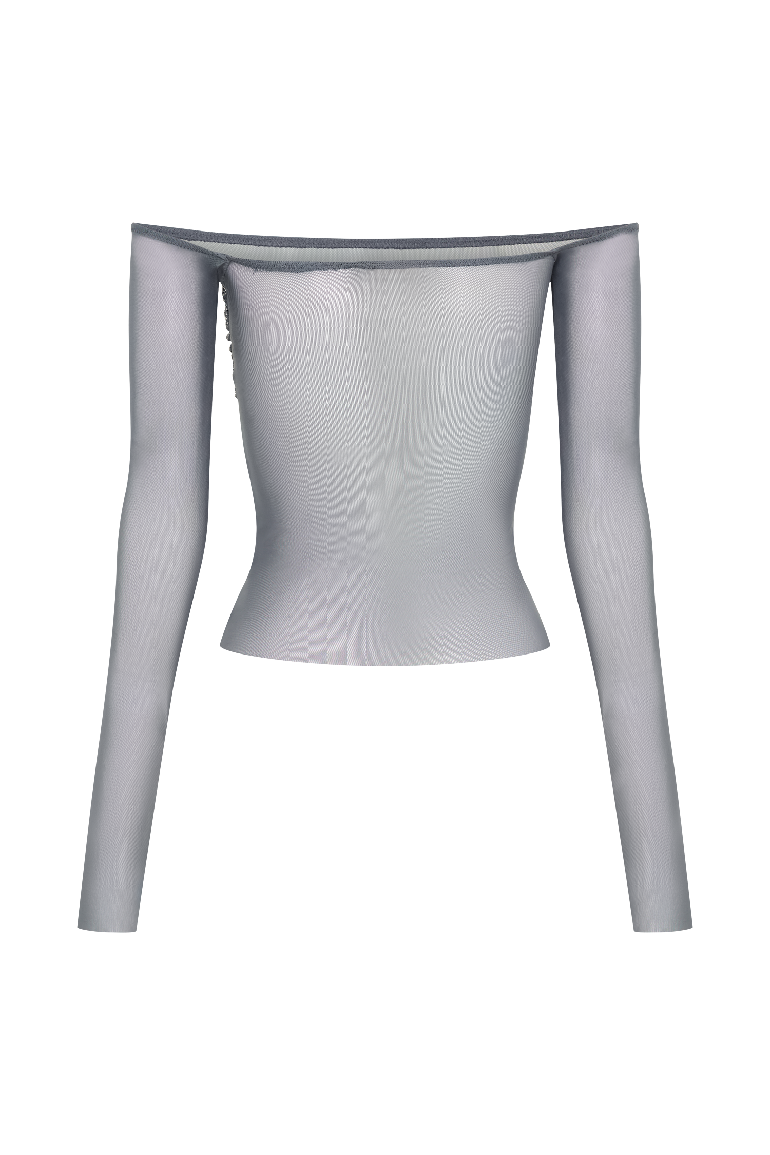 Garcelle Diamante Off Shoulder Top - Gunmetal