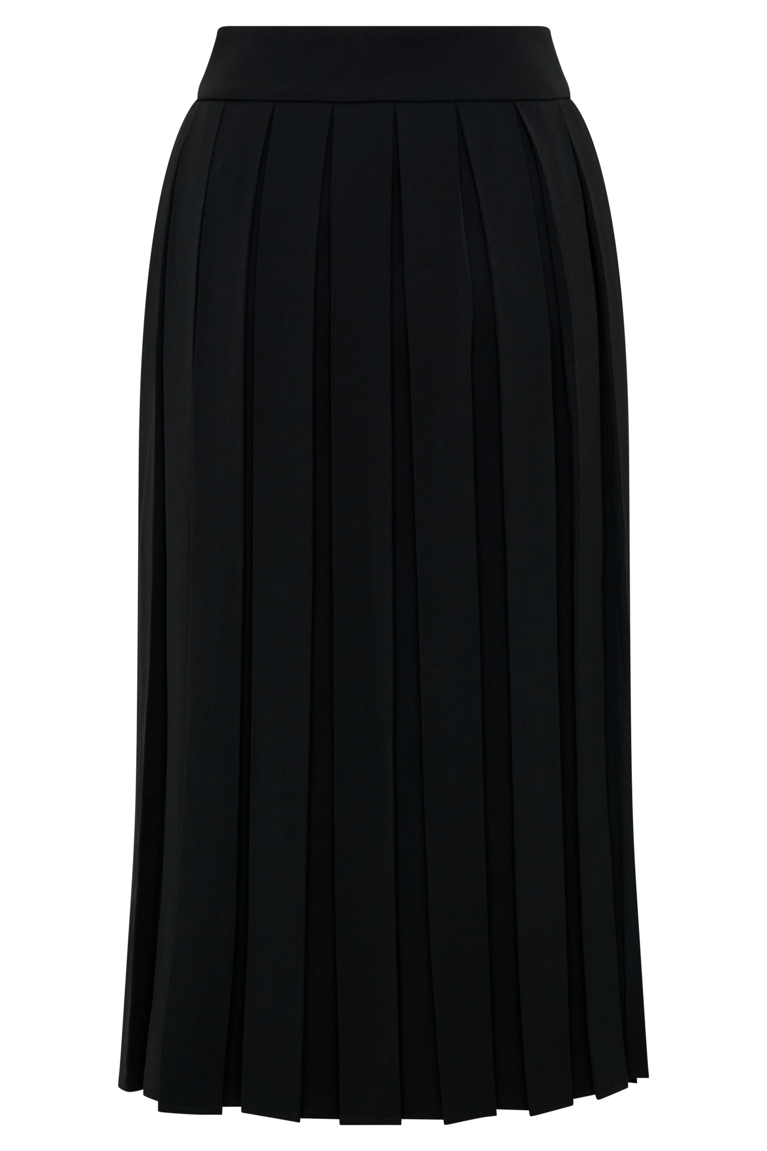 Sunny Pleated Midi Skirt - Black