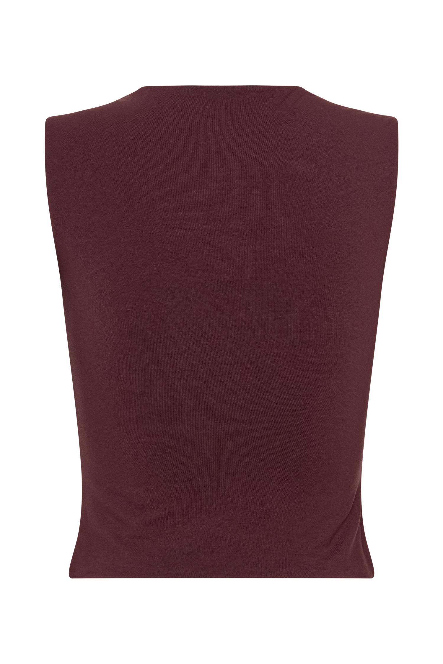 Tatianna Lace Trim Modal Top - Mahogany