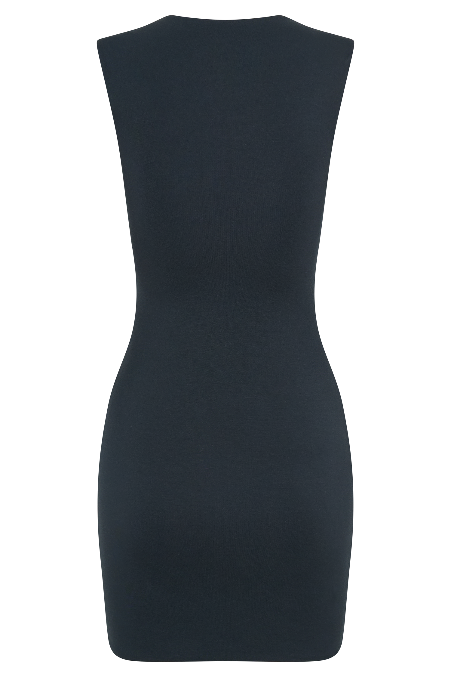 Tatianna Lace Trim Modal Mini Dress - Black