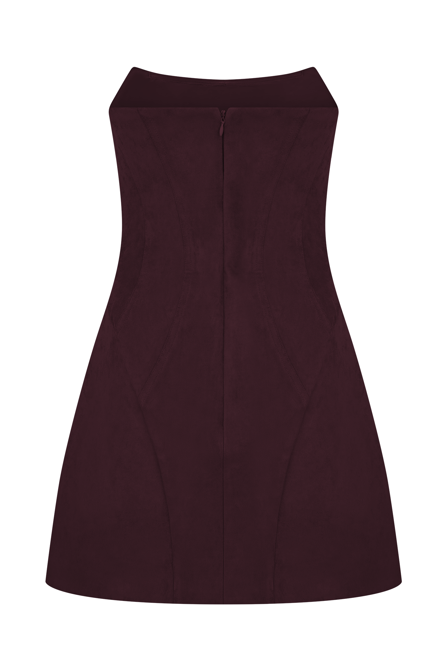 Andy Faux Suede Mini Dress - Wine