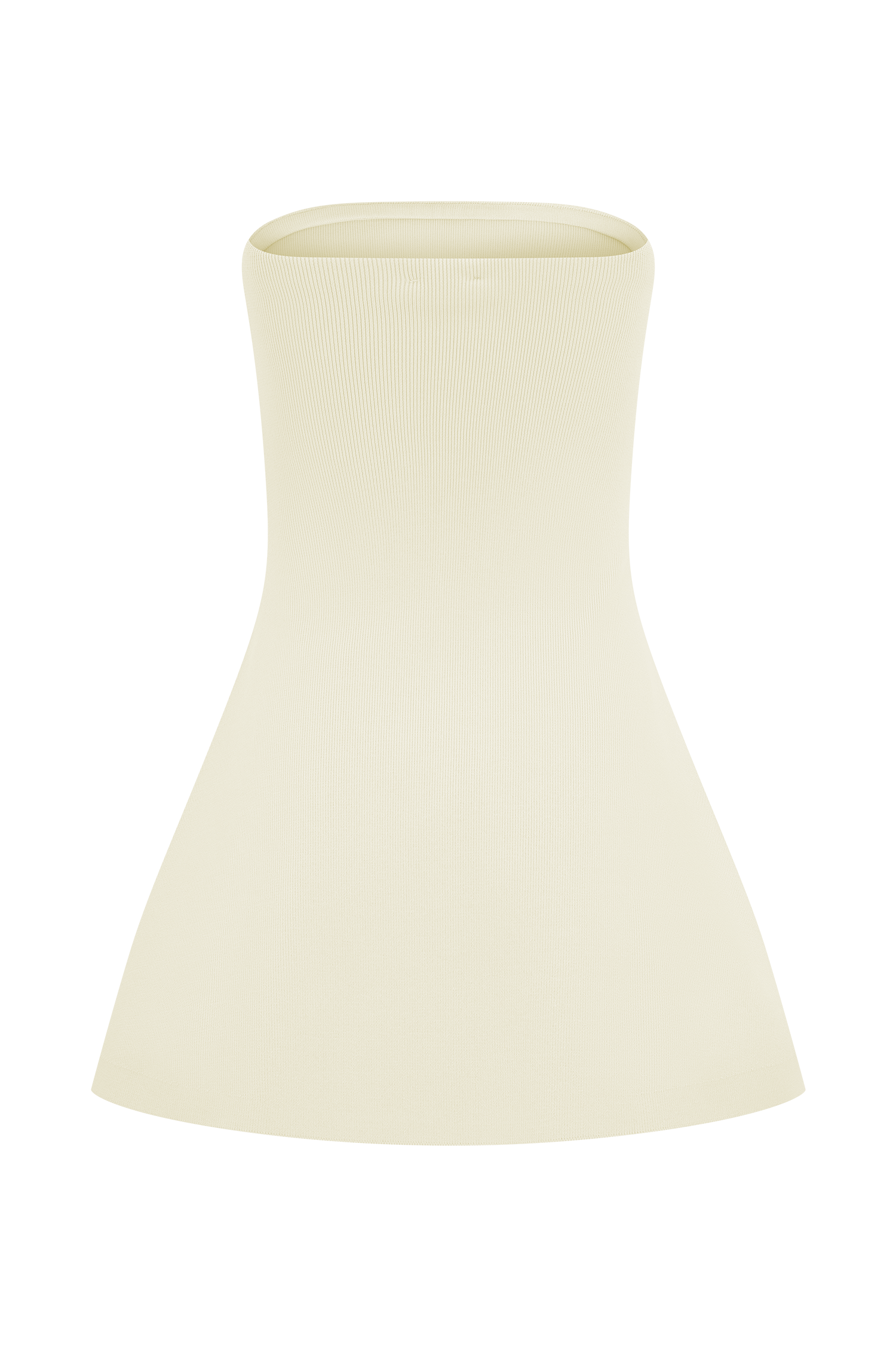 Anette Bandage Knit Strapless Top - Ivory