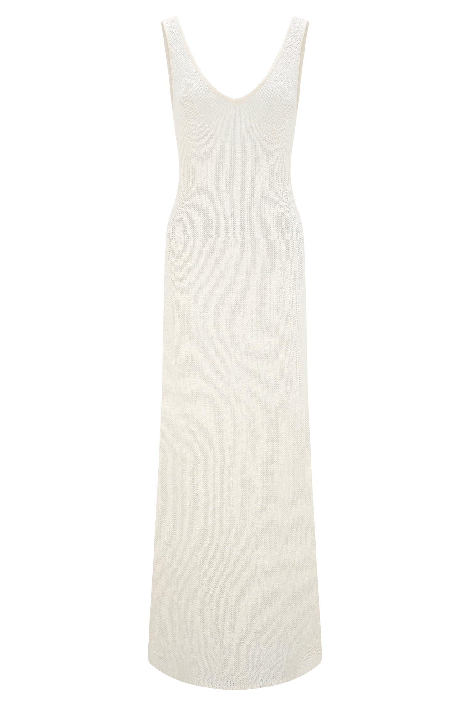 Ari Tape Yarn Knit Maxi Dress - White