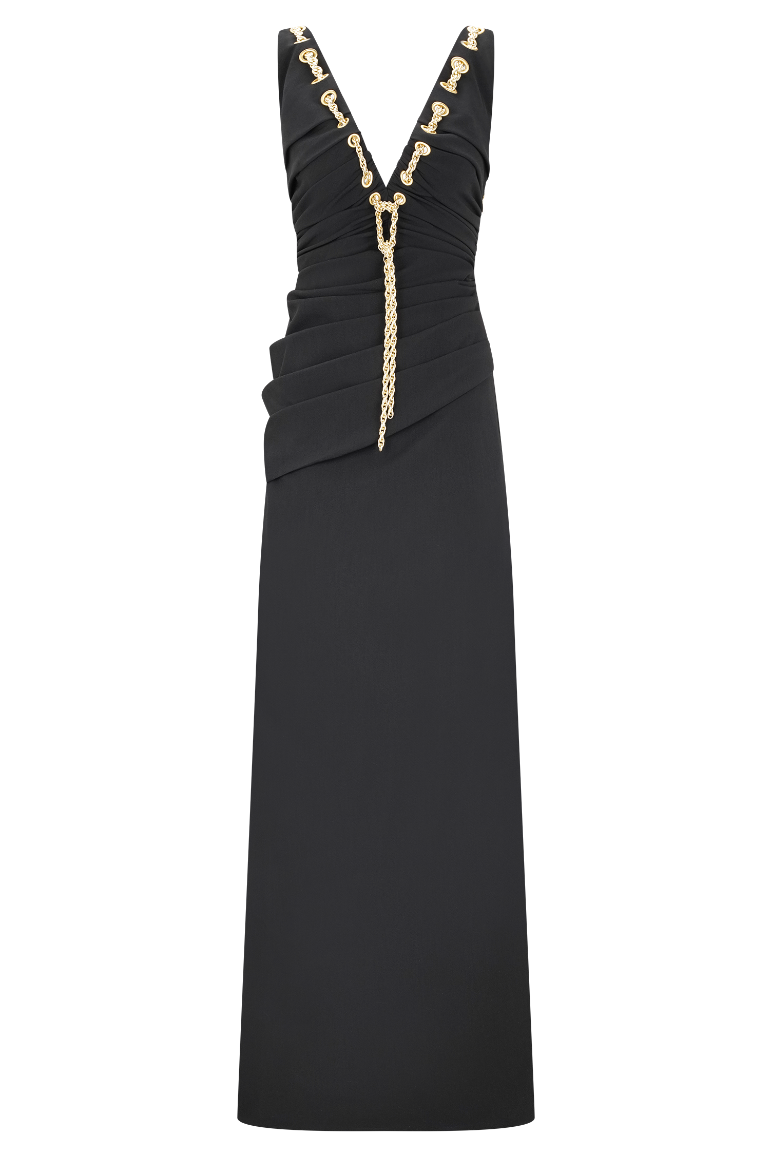 Axton Low Neck Maxi Dress - Black