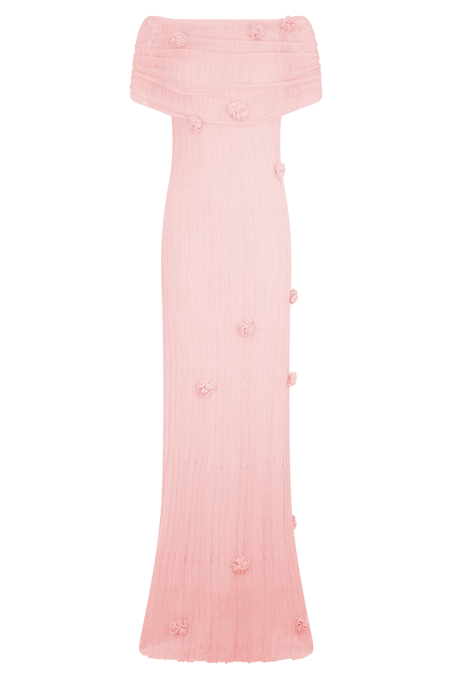 Brynn Orchid Knit Maxi Dress - Pastel Pink