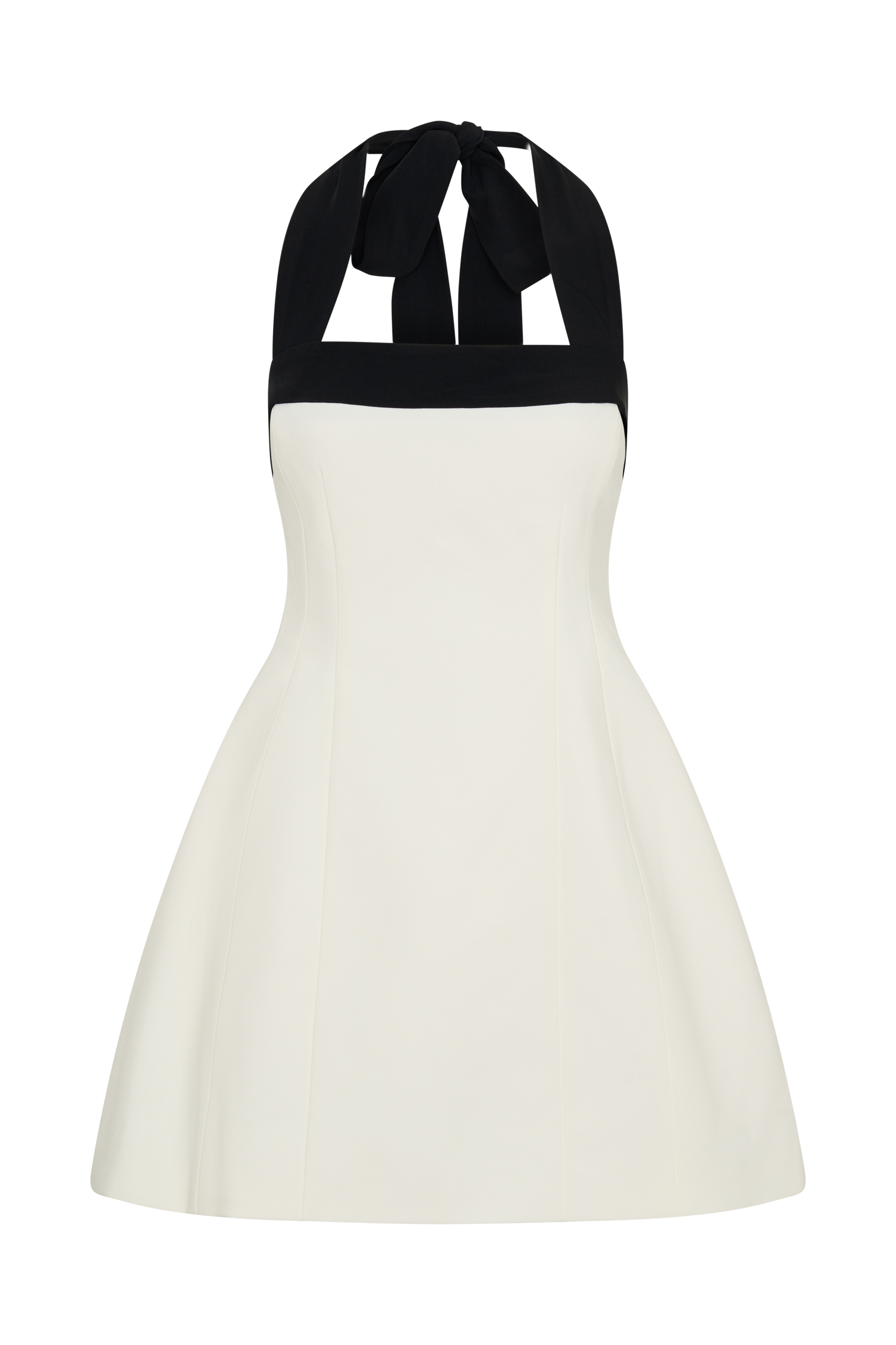 Cara Contrast Suiting Mini Dress - Black/White