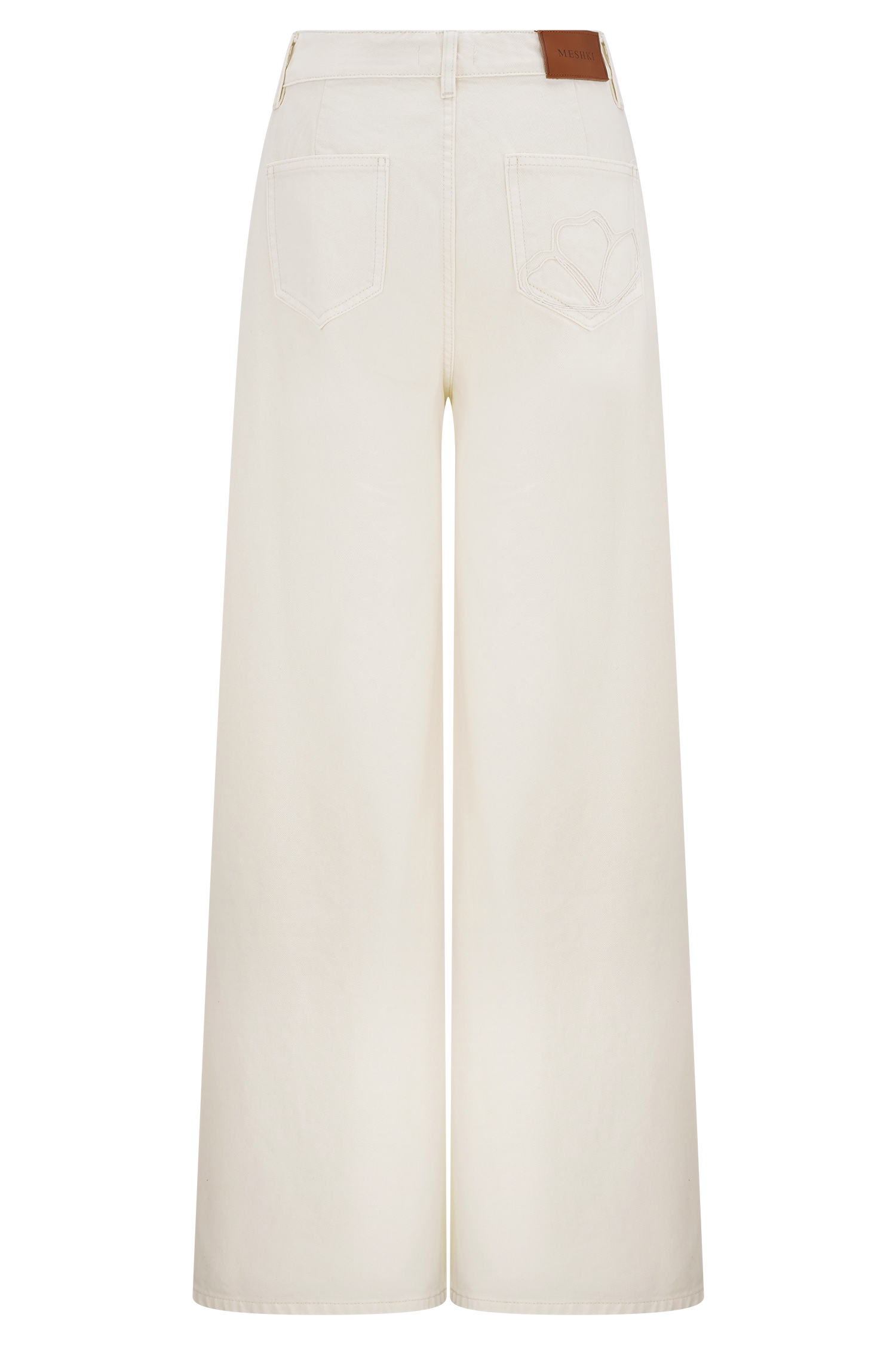 Carmella Embroided Jeans - Ecru