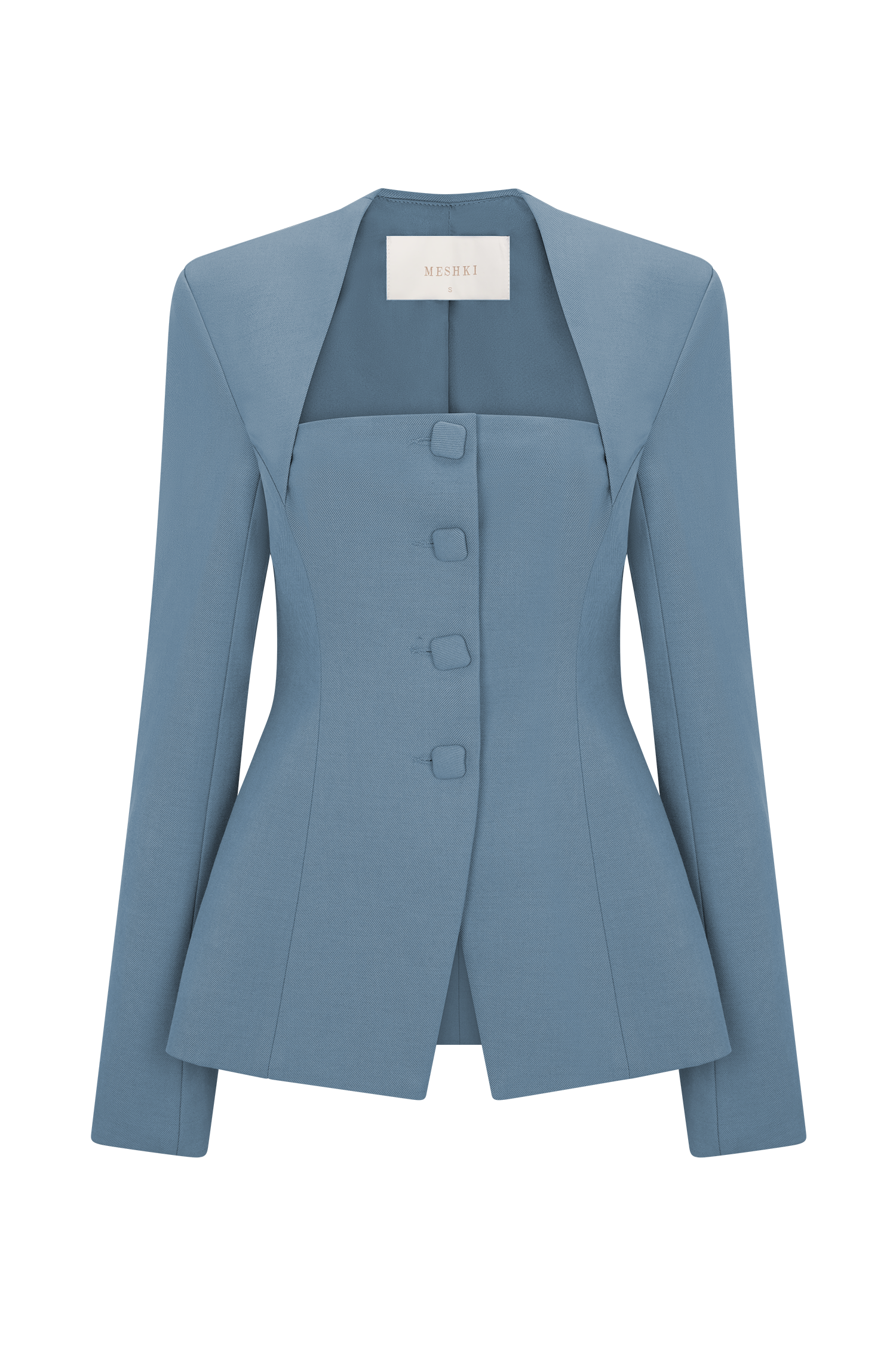 Christel Suiting Fitted Blazer - Ocean Blue