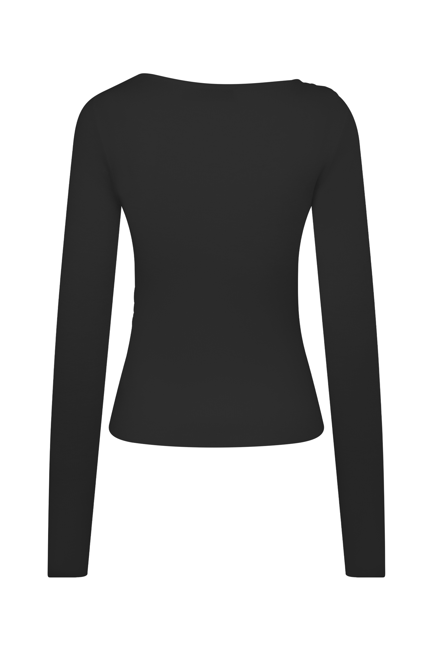 Culver Draped Twist Knit Top - Black