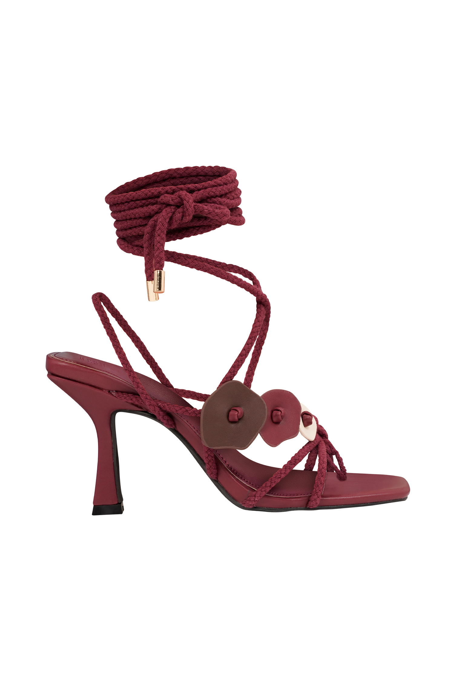 Ezekiel Strappy Sandal Heel - Wine