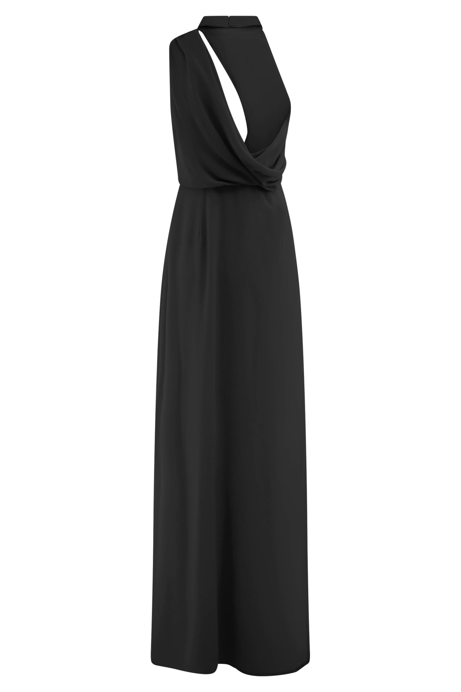 Galia Cowl Neck Maxi Dress - Black