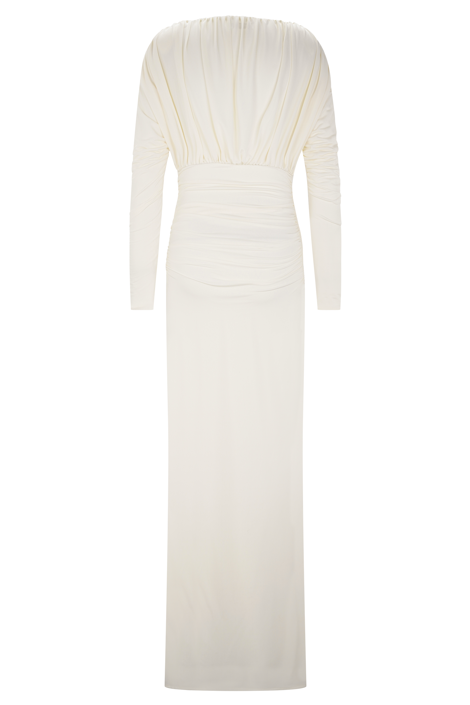 Hayden Long Sleeve Plunge Maxi Dress - Ivory