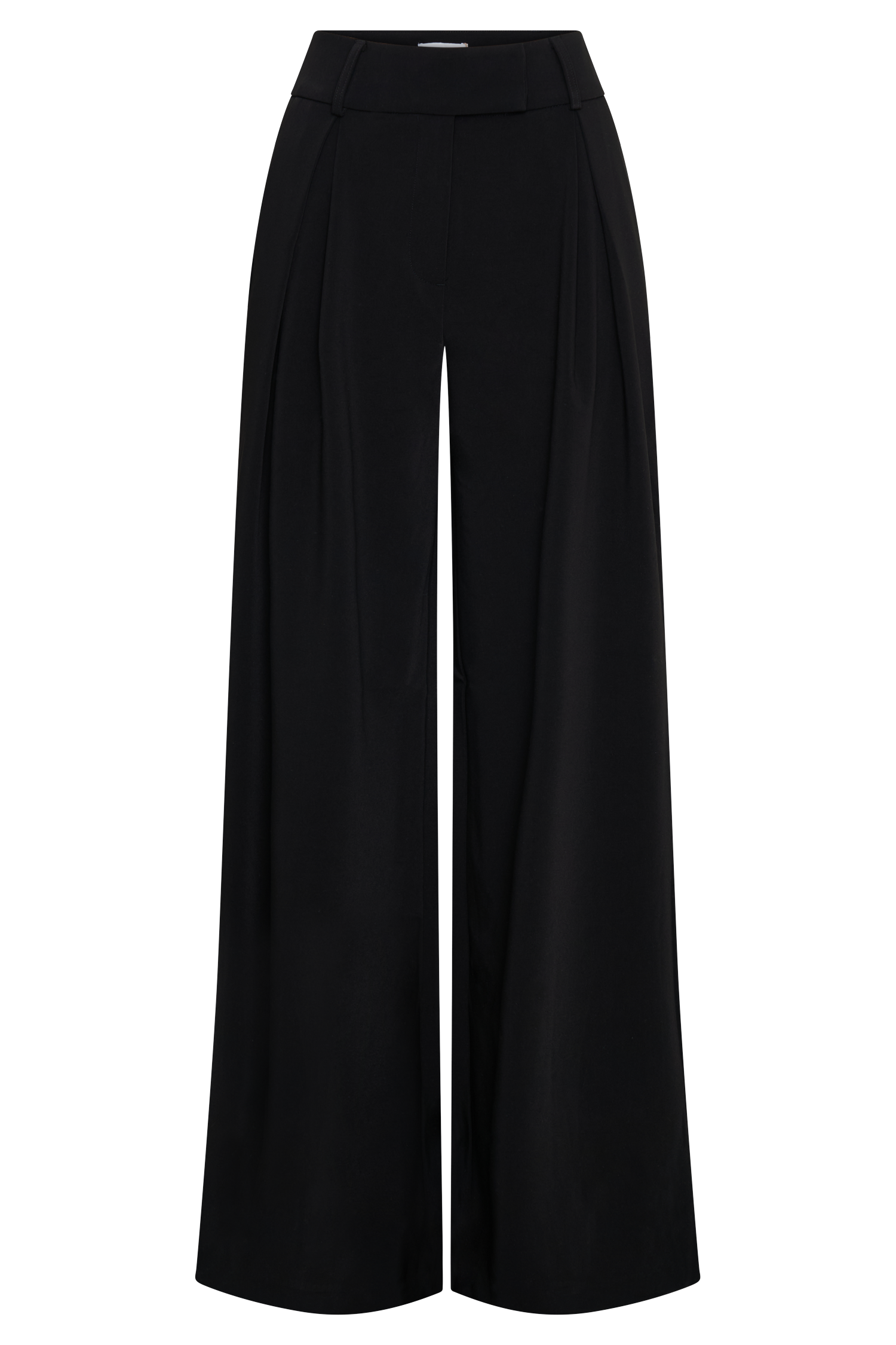 Jacqueline Pleated Wide Leg Pants - Black
