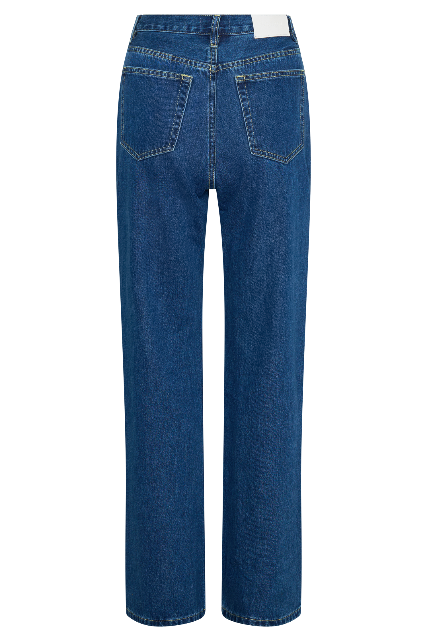 Janine High Waisted Straight Leg Jeans - Dark Blue