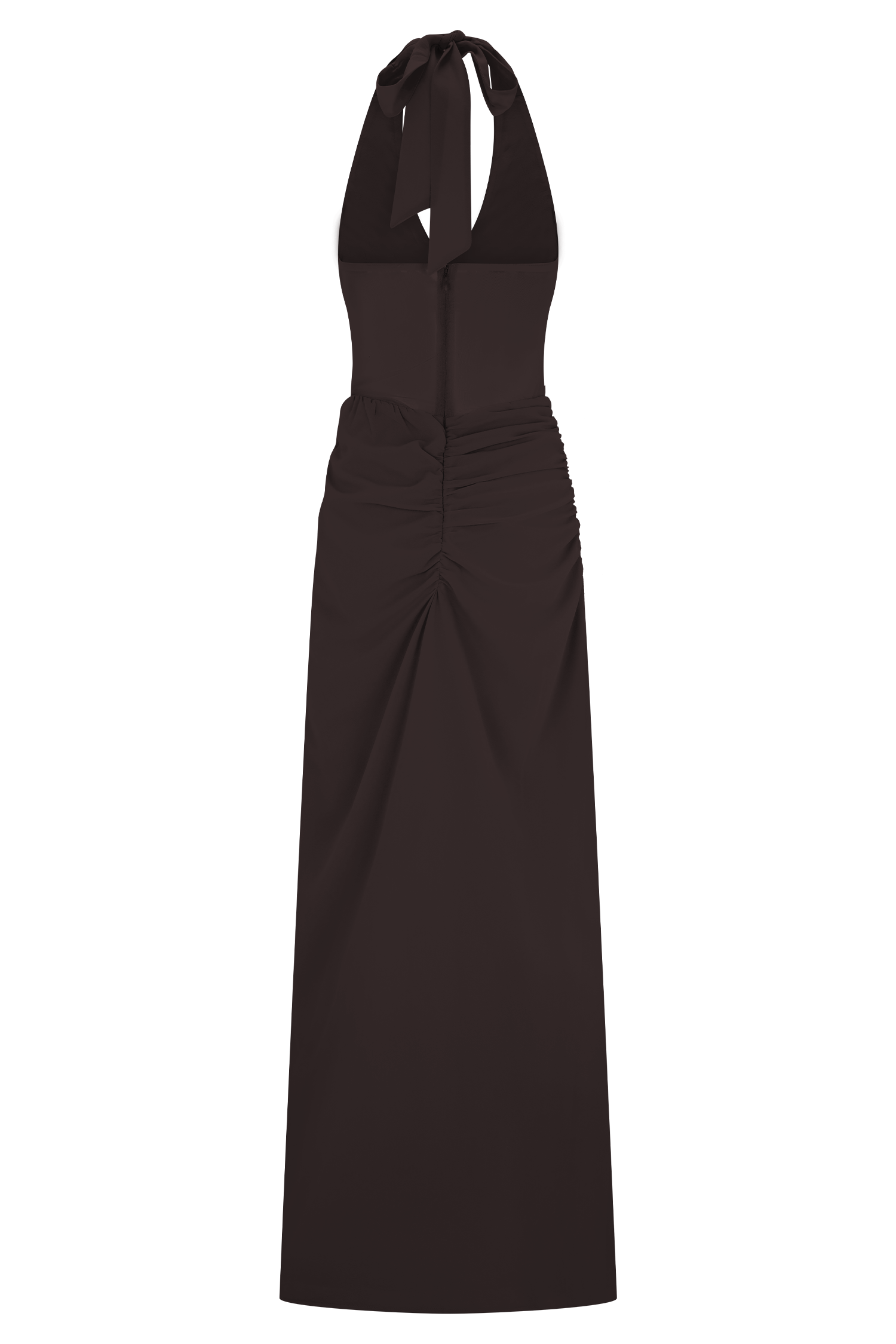 Jonna Chiffon And Mesh Maxi Dress - Dark Chocolate
