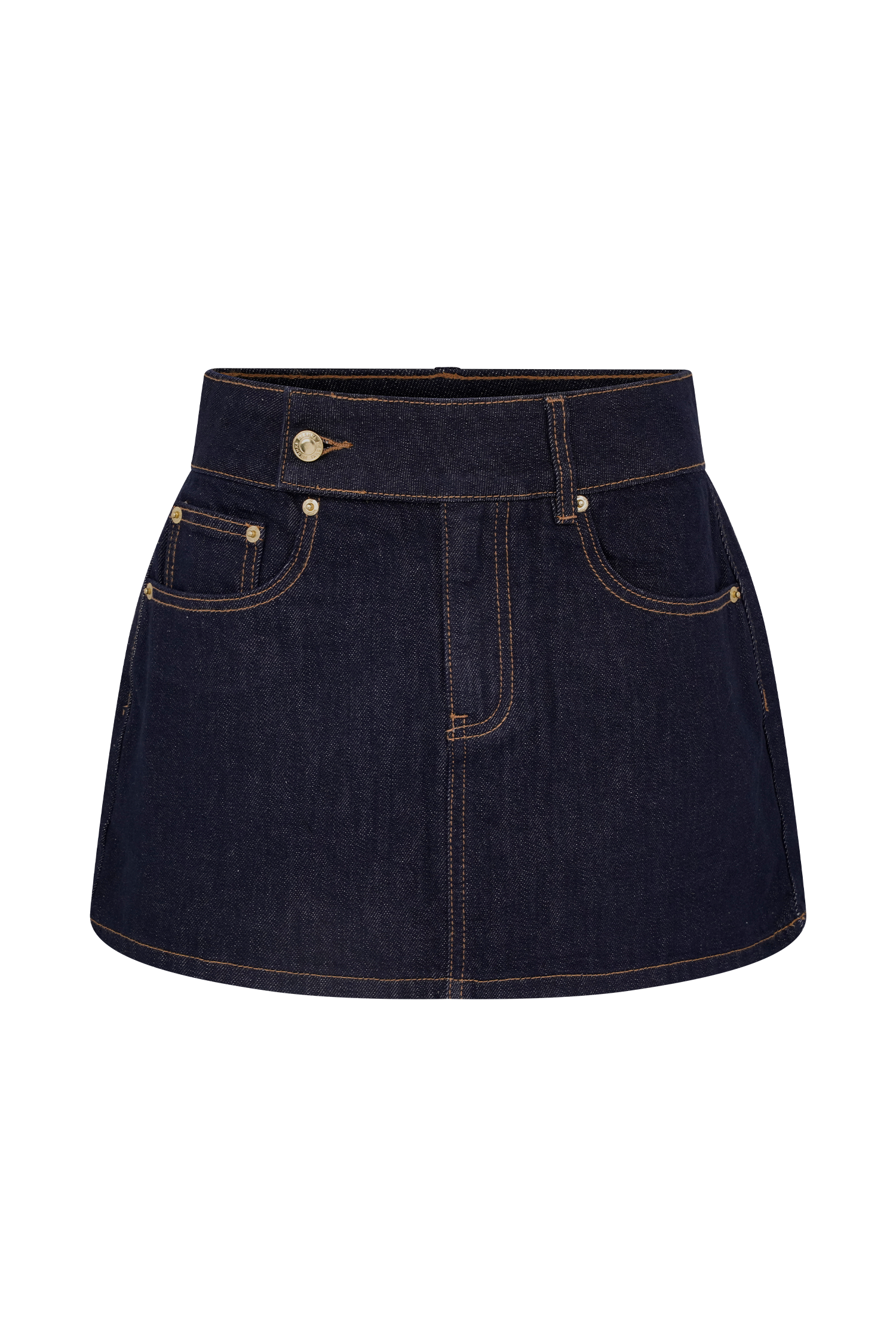 Julienne Denim Mini Skirt - Washed Indigo Blue