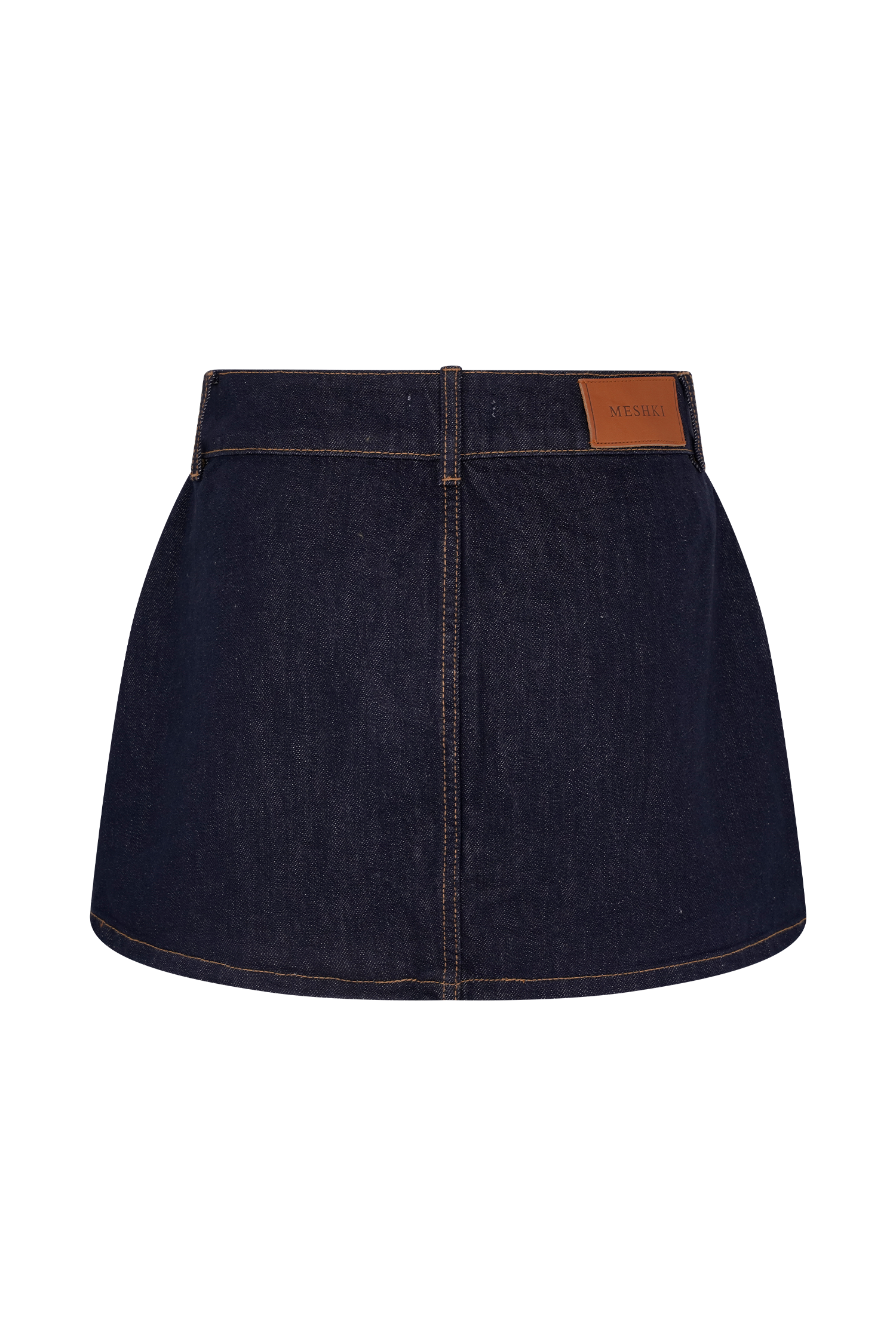 Julienne Denim Mini Skirt - Washed Indigo Blue